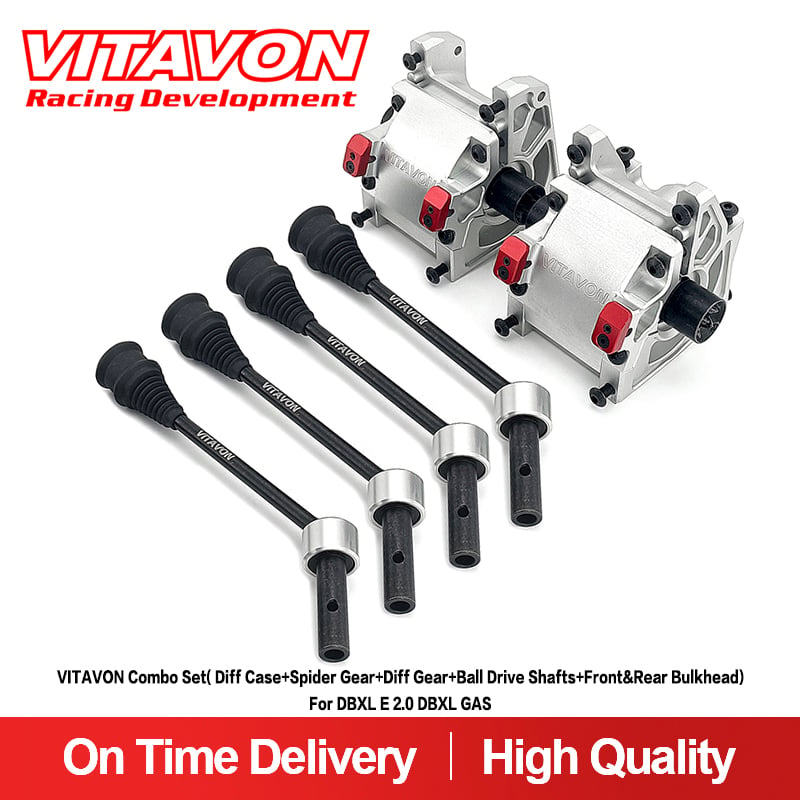 VITAVON Combo Set( Diff Case+Spider Gear+Diff Gear+Ball Drive Shafts+Front&Rear Bulkhead)For DBXL E 2.0 DBXL GAS