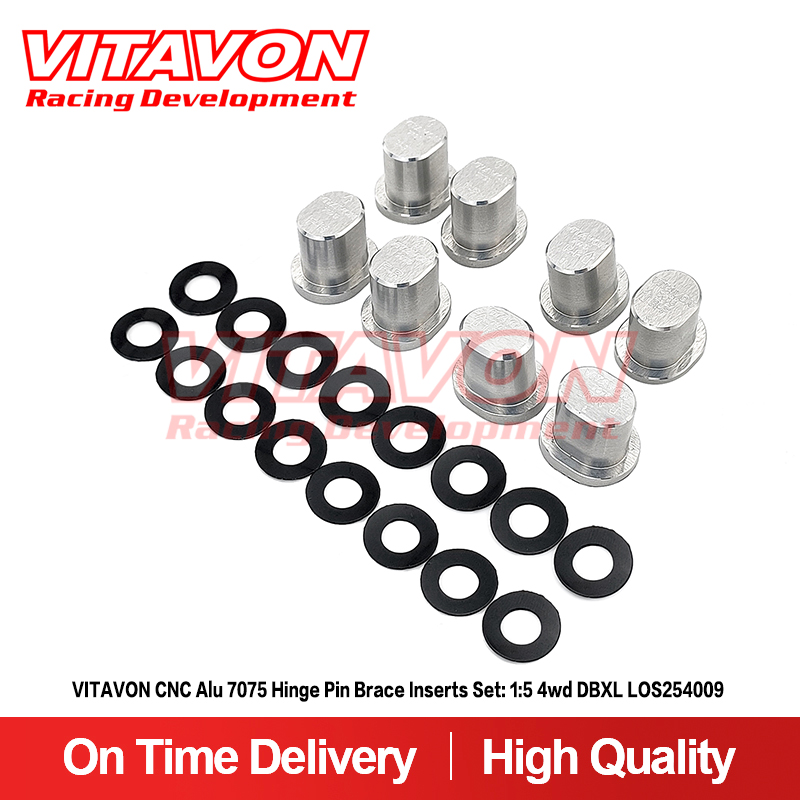 VITAVON CNC Alu 7075 Hinge Pin Brace Inserts Set: 1:5 4wd DBXL LOS254009