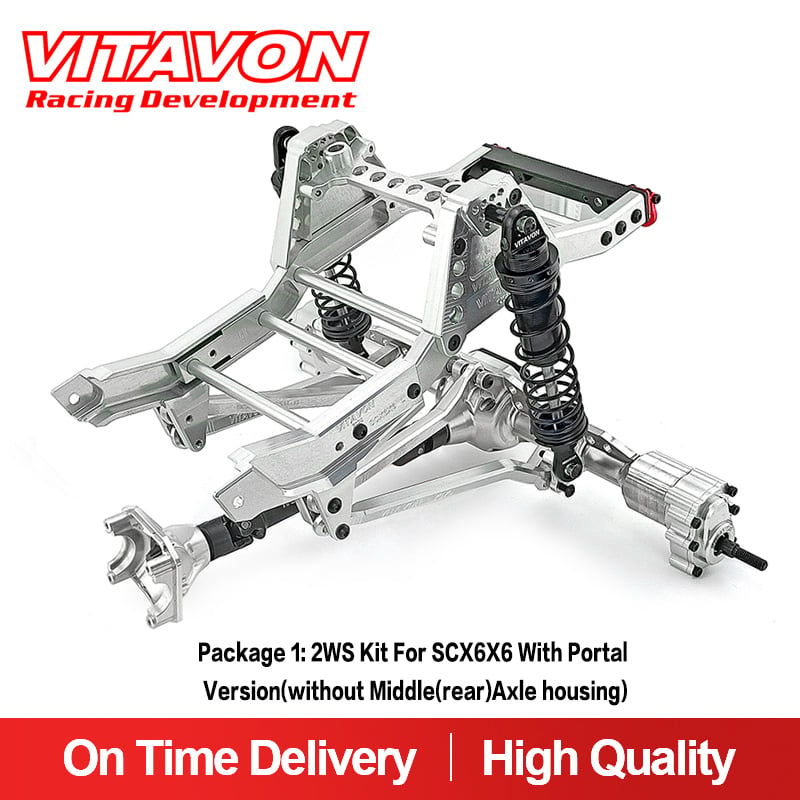 VITAVON 2WS Custom Built(No Middle Axle) For Axial SCX 6X6 Trail Honcho Jeep 1/6