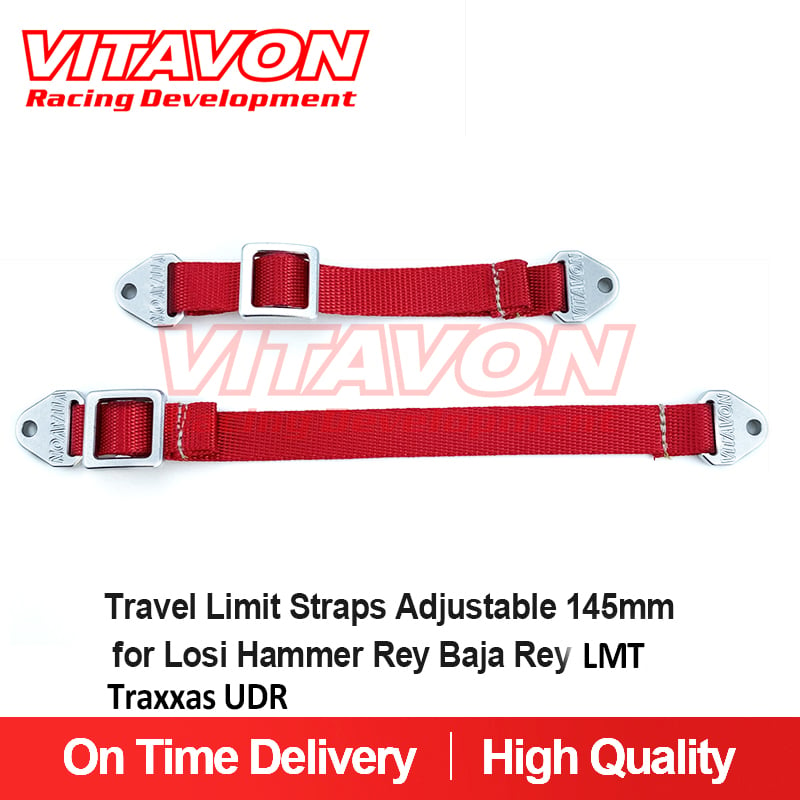 VITAVON Travel Limit Straps Adjustable 145mm for Losi Hammer Rey Baja Rey LMT Traxxas UDR