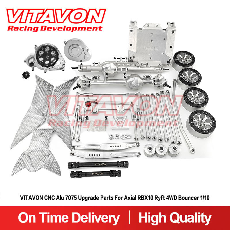 VITAVON CNC Alu 7075 Upgrade Parts For Axial RBX10 Ryft 4WD Bouncer 1/10