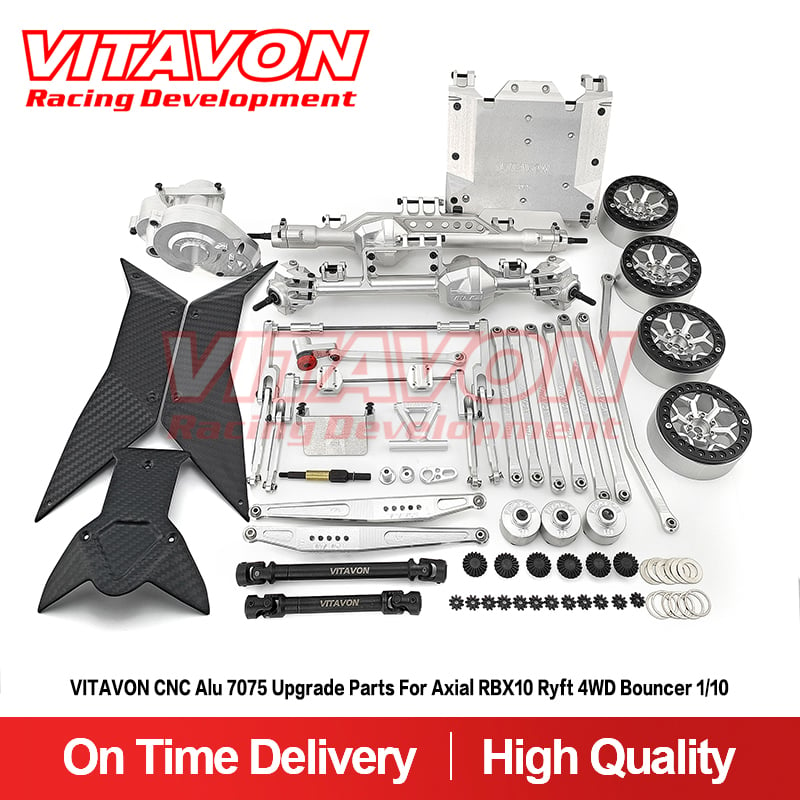 VITAVON CNC Alu 7075 Upgrade Parts For Axial RBX10 Ryft 4WD Bouncer 1/10