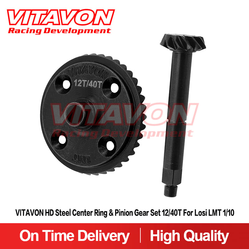 VITAVON HD Steel Center Ring & Pinion Gear Set 12/40T for Losi LMT 1/10