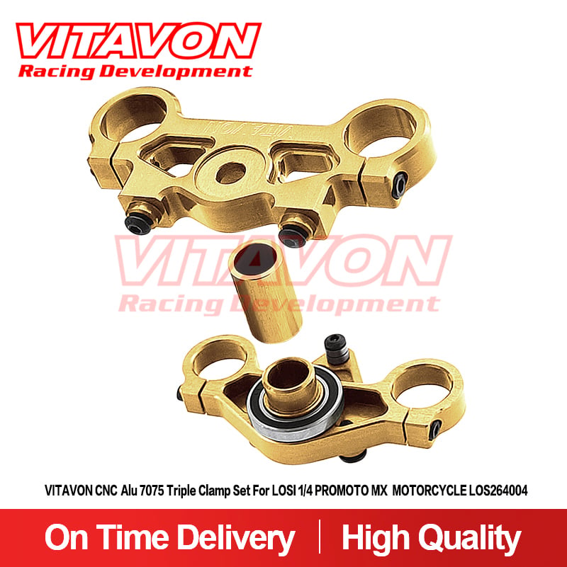 GPM Aluminium 7075 Exhaust Pipe for LOSI 1:4 Promoto MX Motorcycle Dirt Bike RTR FXR LOS06000 LOS06002 Upgrades - Gold