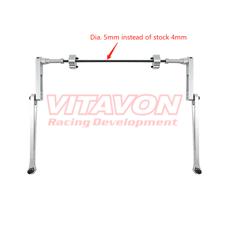 VITAVON CNC Alu7075 Stronger 5mm Front Or Rear Sway Bar For Raminator Grave Digger 1/5