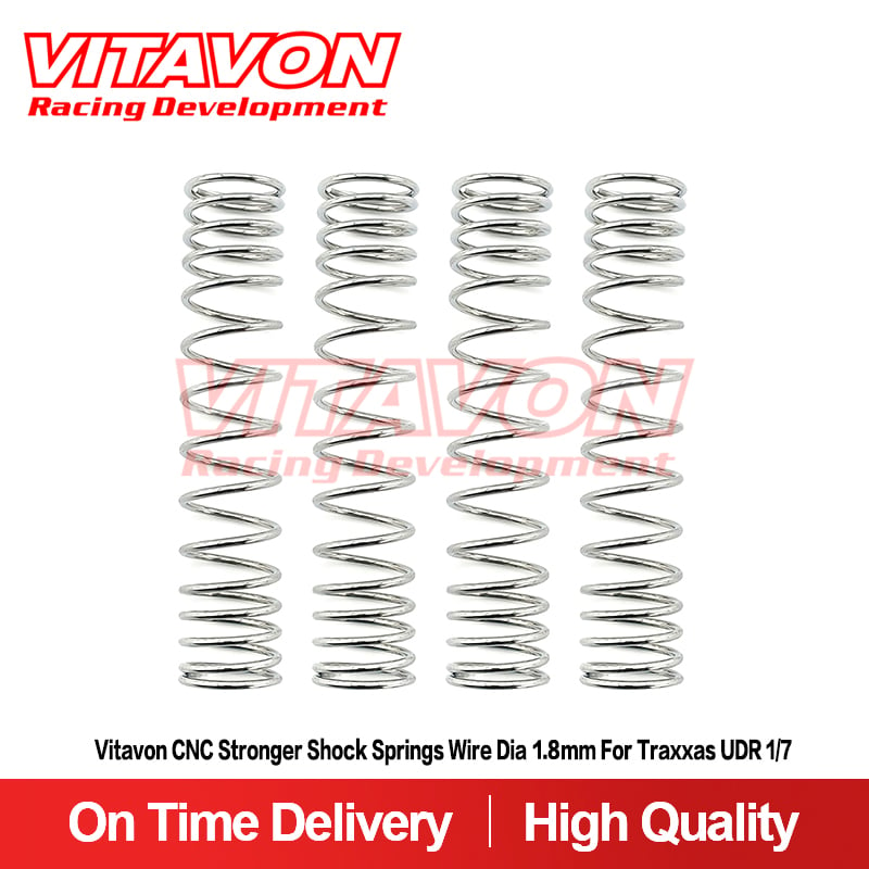 VITAVON CNC Stronger Shock Springs Wire Dia 1.8mm for Traxxas UDR 1/7