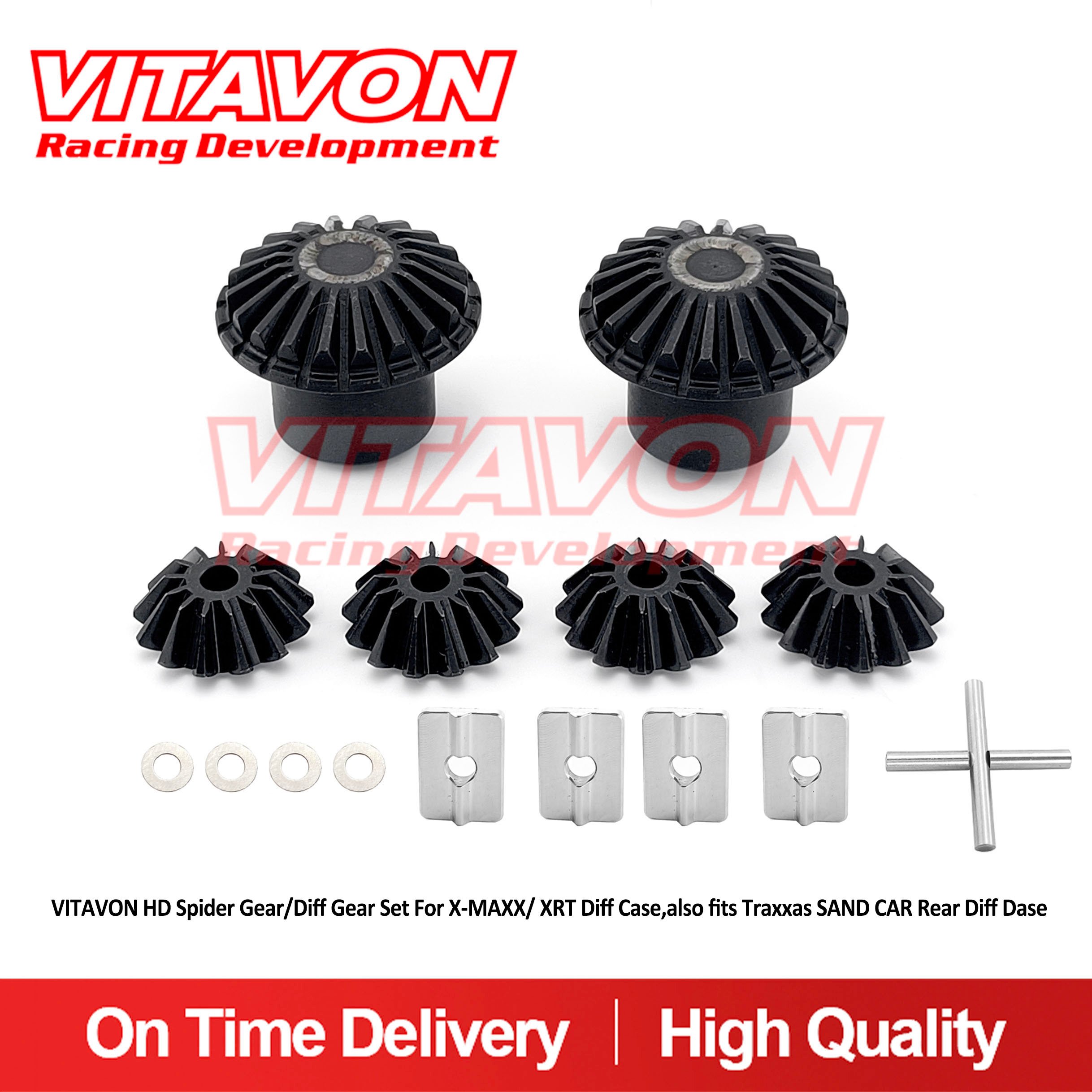 VITAVON HD Spider Gear/Diff Gear Set For X-MAXX/ XRT Diff Case,Also fits For Traxxas Sand Car Rear Diff case