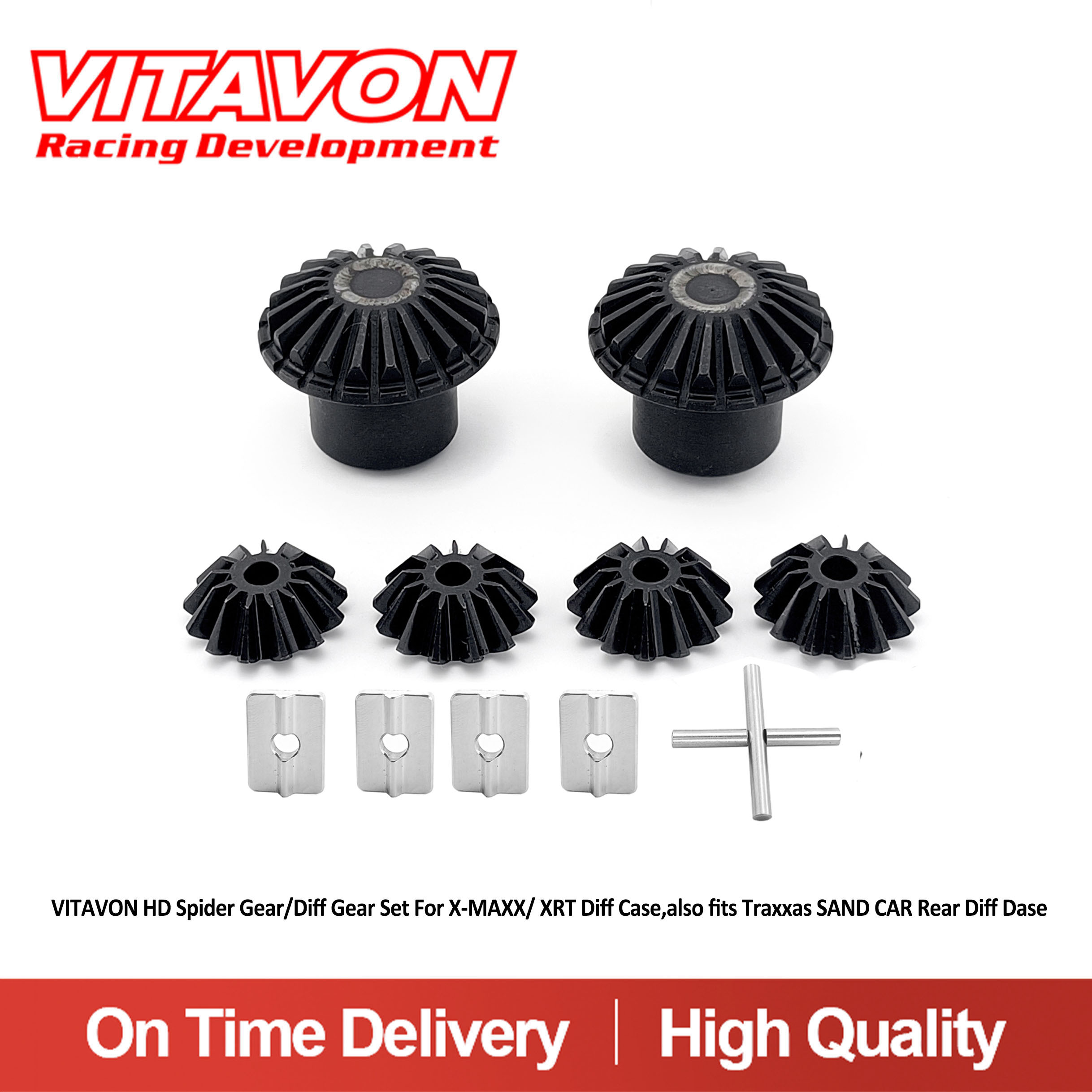 VITAVON HD Spider Gear/Diff Gear Set For X-MAXX/ XRT Diff Case,Also fits For Traxxas Sand Car Rear Diff case