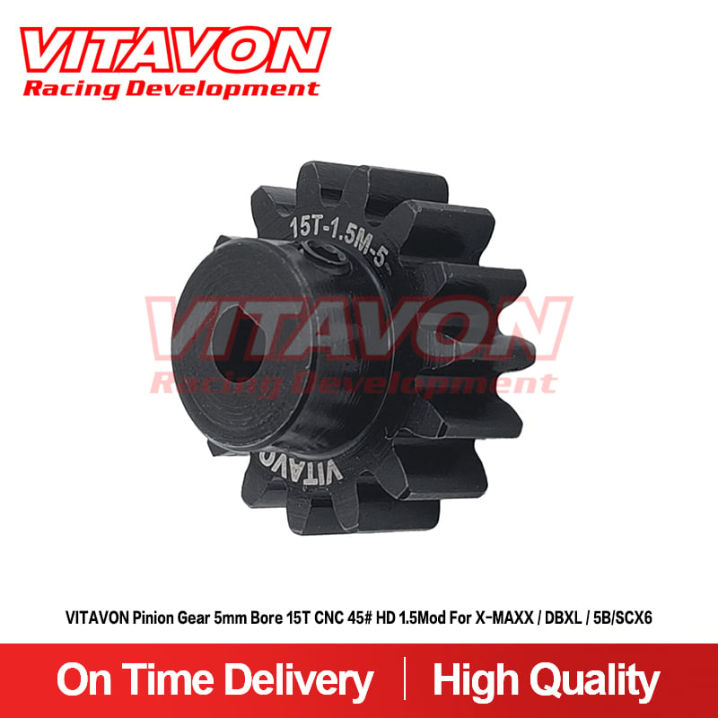 VITAVON CNC 45# HD 1.5Mod 5mm Bore 15T/20T Pinion Gear For X-MAXX/XRT/DBXL/SCX6/K8S