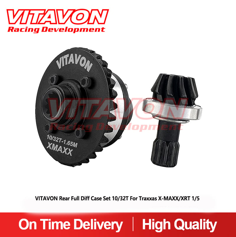 VITAVON Rear Full Diff Case Set 10/32T For Traxxas X-MAXX/XRT 1/5