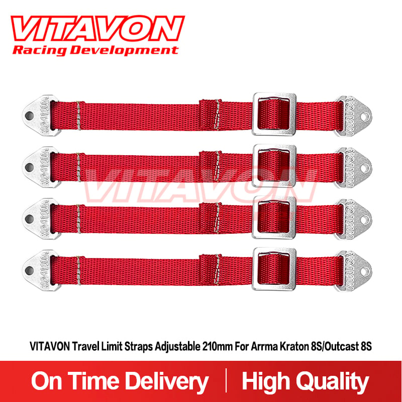 VITAVON Travel Limit Straps Adjustable 210mm For Arrma Kraton 8S/Outcast 8S