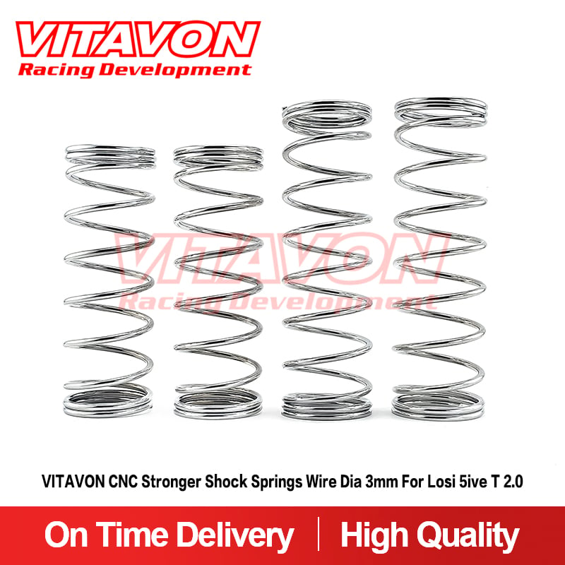 VITAVON CNC Stronger Shock Springs Wire Dia 3mm For Losi 5ive T 2.0