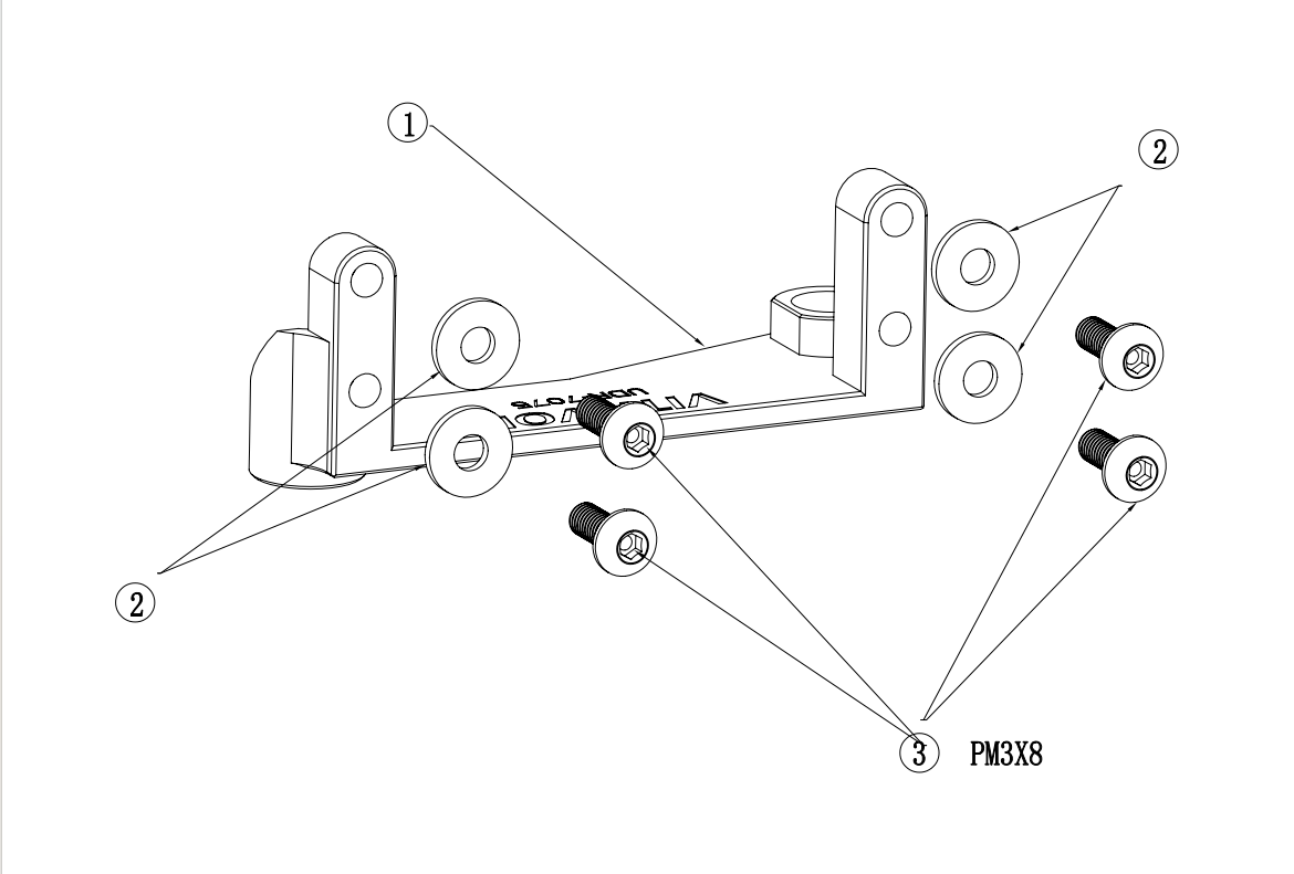 VITAVON CNC Alu7075 Servo Mount For Traxxas UDR 1/7