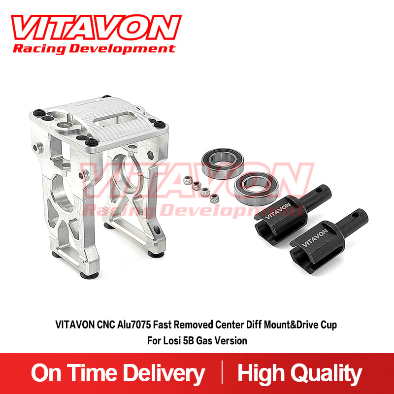 VITAVON CNC Alu7075 Fast Removed Center Diff Mount&Drive Cup For Losi 5B Gas Version