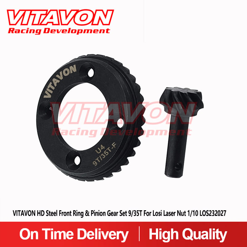 VITAVON HD Steel Front Ring & Pinion Gear Set 9/35T For Losi Laser Nut 1/10 LOS232027
