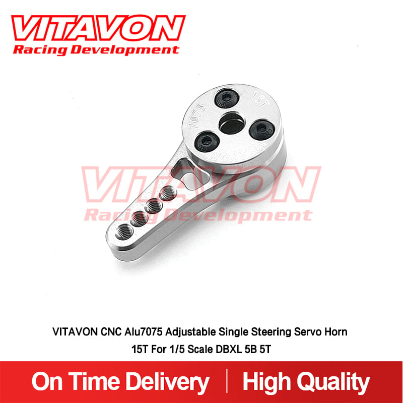 VITAVON Adjustable CNC Alu7075 Single Steering Servo Horn 15T For 1/5 Scale DBXL 5B 5T