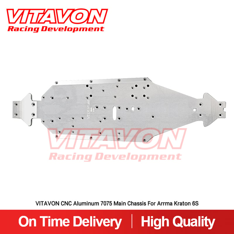 VITAVON CNC Aluminum 7075 Main Chassis 4mm Thickness For Arrma Kraton 6S