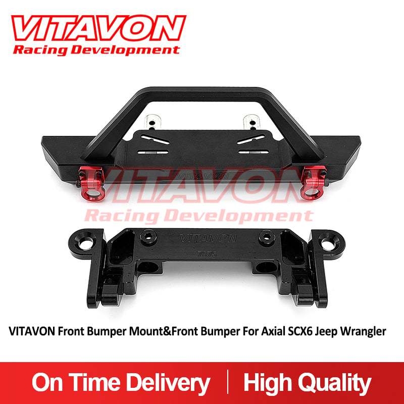 VITAVON Front Bumper Mount&Front Bumper for Axial SCX6 Jeep Wrangler 1/6