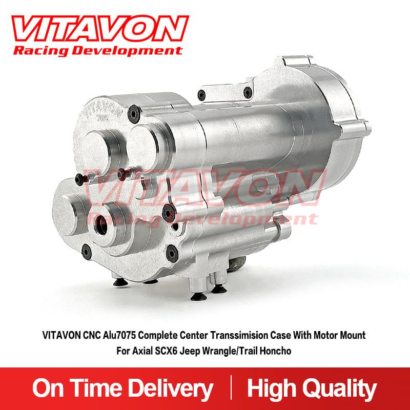 VITAVON CNC Alu7075 Center Transsimision Case With Motor Mount For Axial SCX6 Jeep Wrangle/Trail Honcho