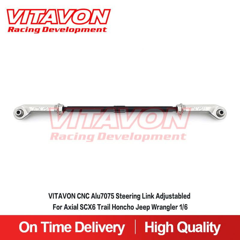 VITAVON CNC Alu7075 Steering Link Adjustabled For Axial SCX6 Trail Honcho Jeep Wrangler 1/6