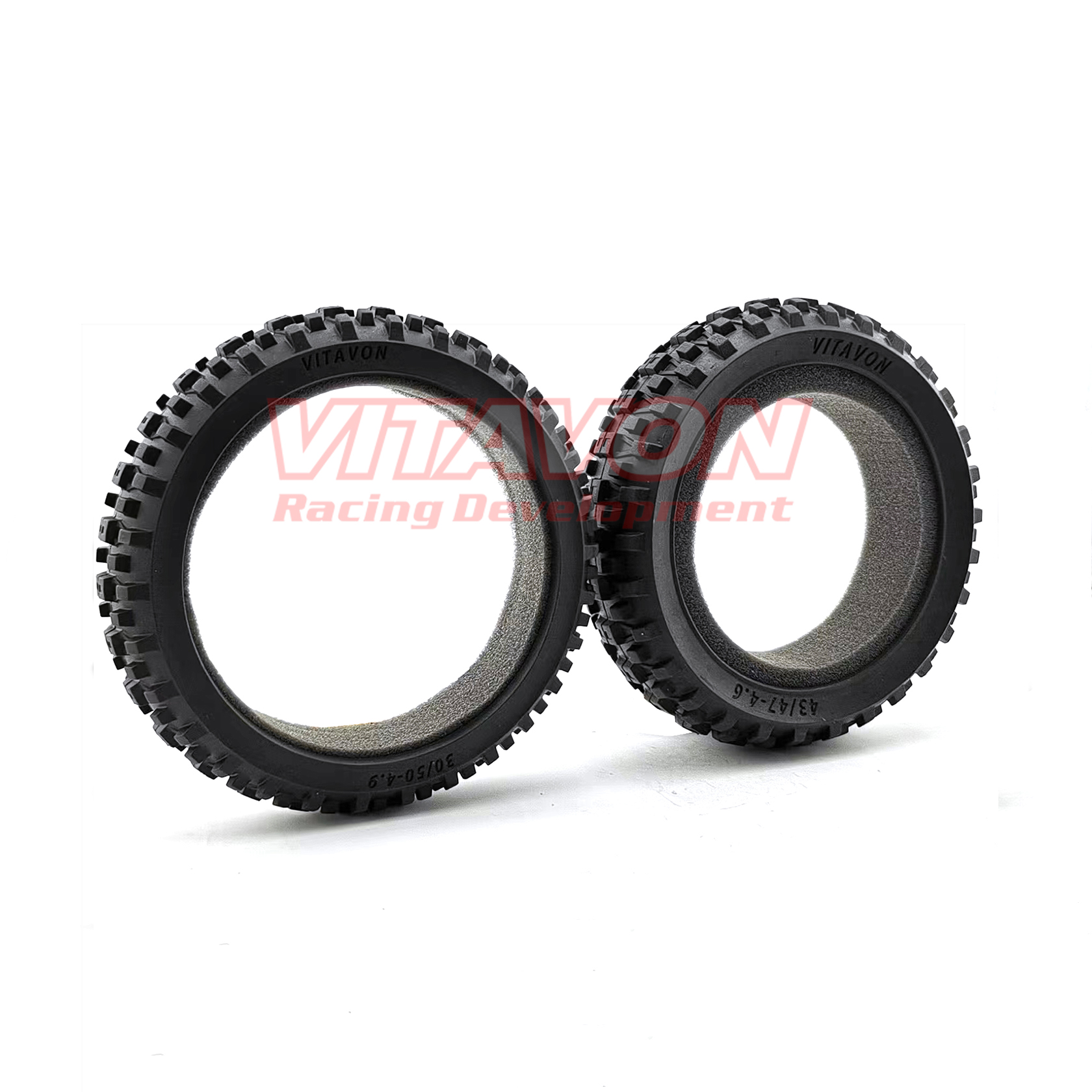 VITAVON Front & Rear Dirt Tire With Foam Included For Losi Promoto-MX Bike LOS46008 LOS46009