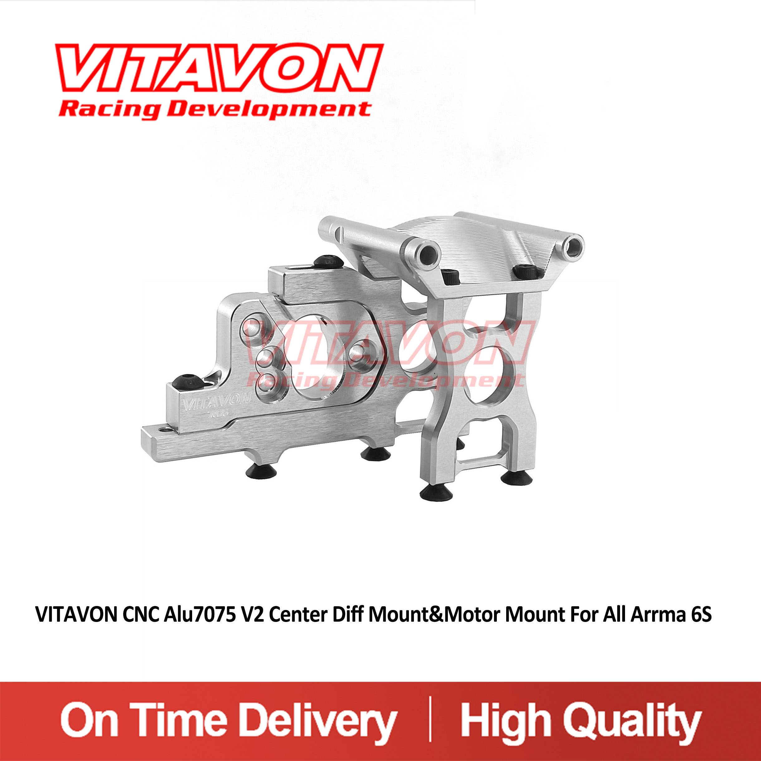 VITAVON CNC Alu7075 V2 Center Diff Mount&Motor Mount For All Arrma 6S