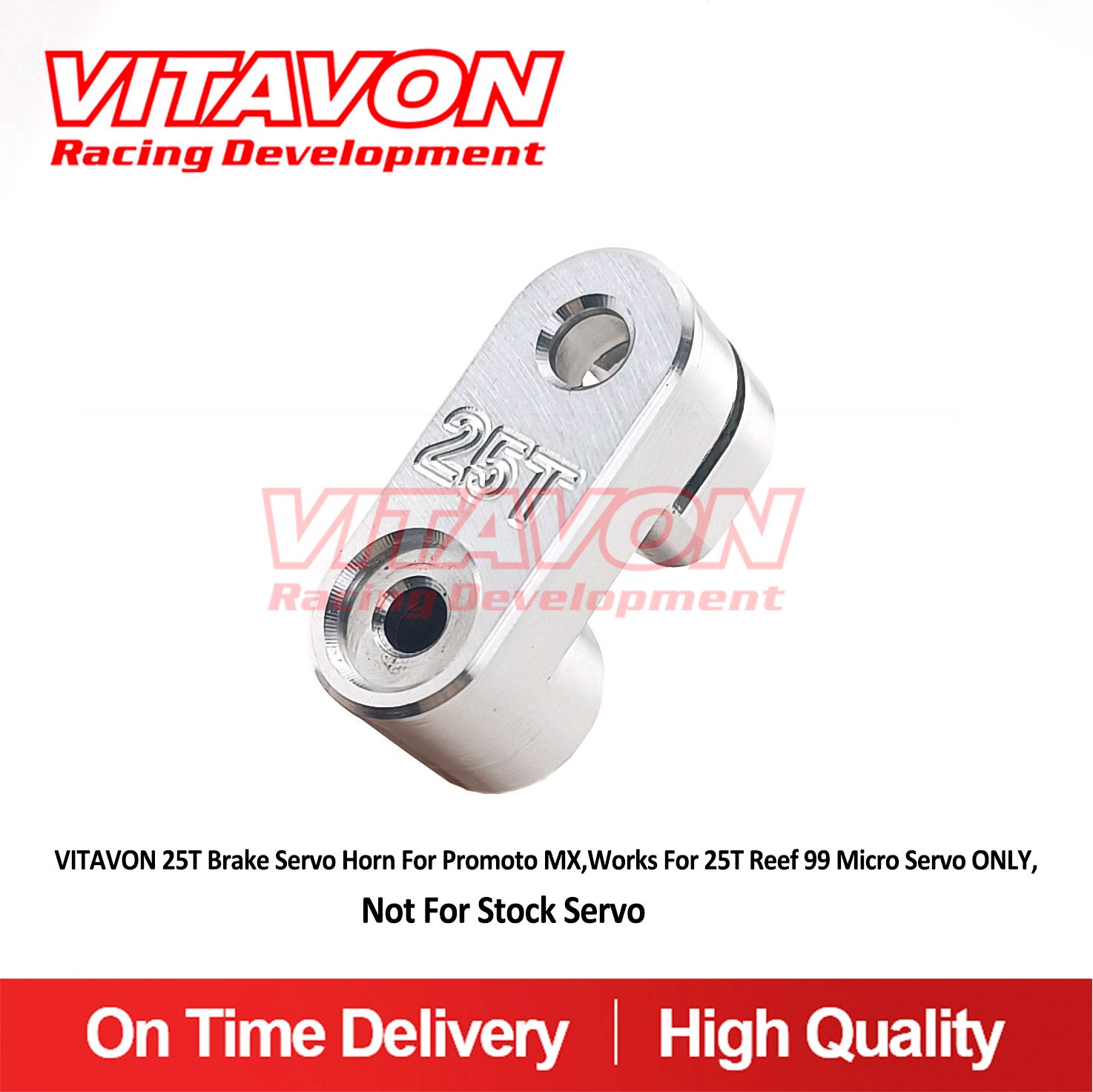 VITAVON 25T Brake Servo Horn For Promoto MX,Works For 25T Reef 99 Micro Servo ONLY, Not For Stock Servo