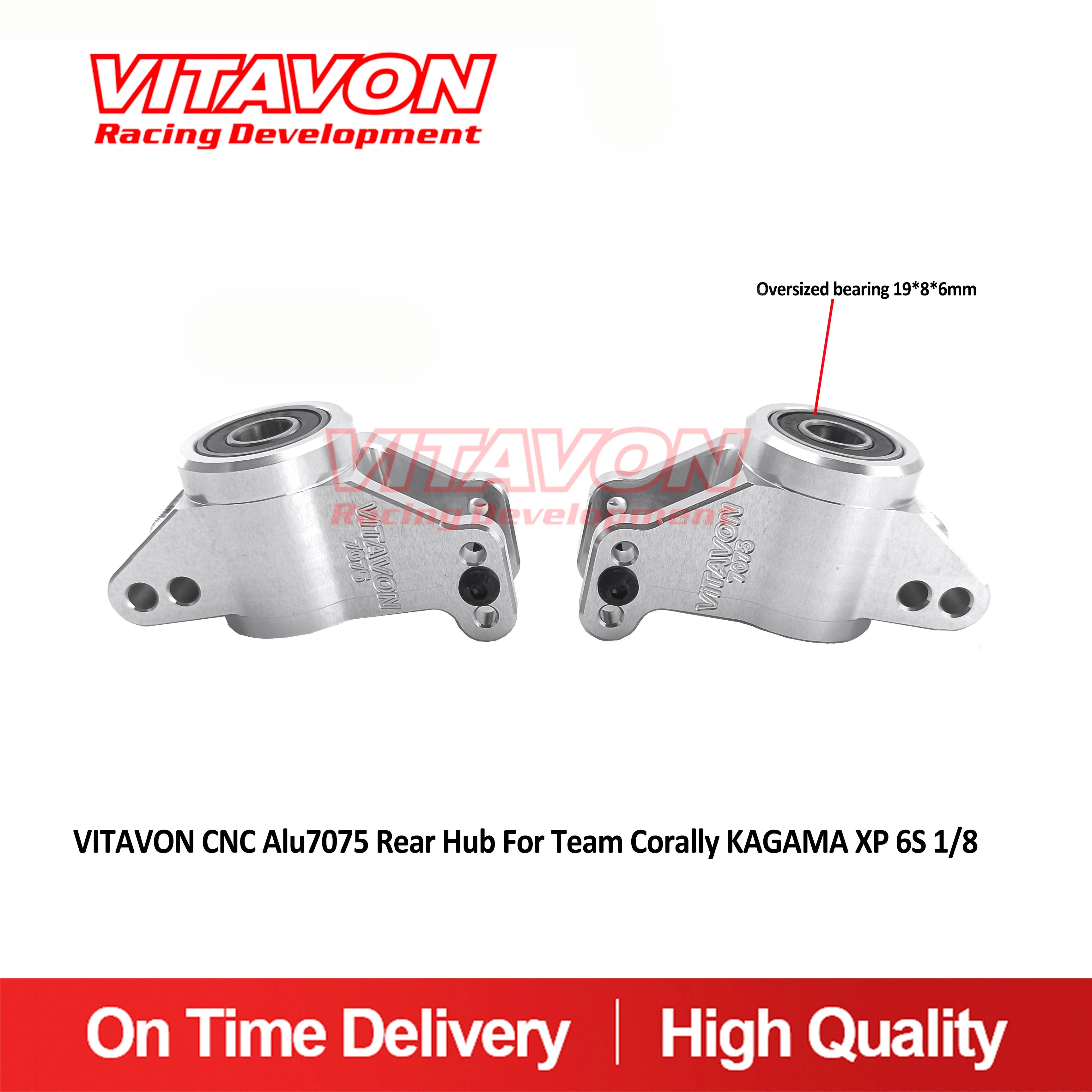 VITAVON CNC Alu7075 Rear Hub For Team Corally KAGAMA XP 6S 1/8