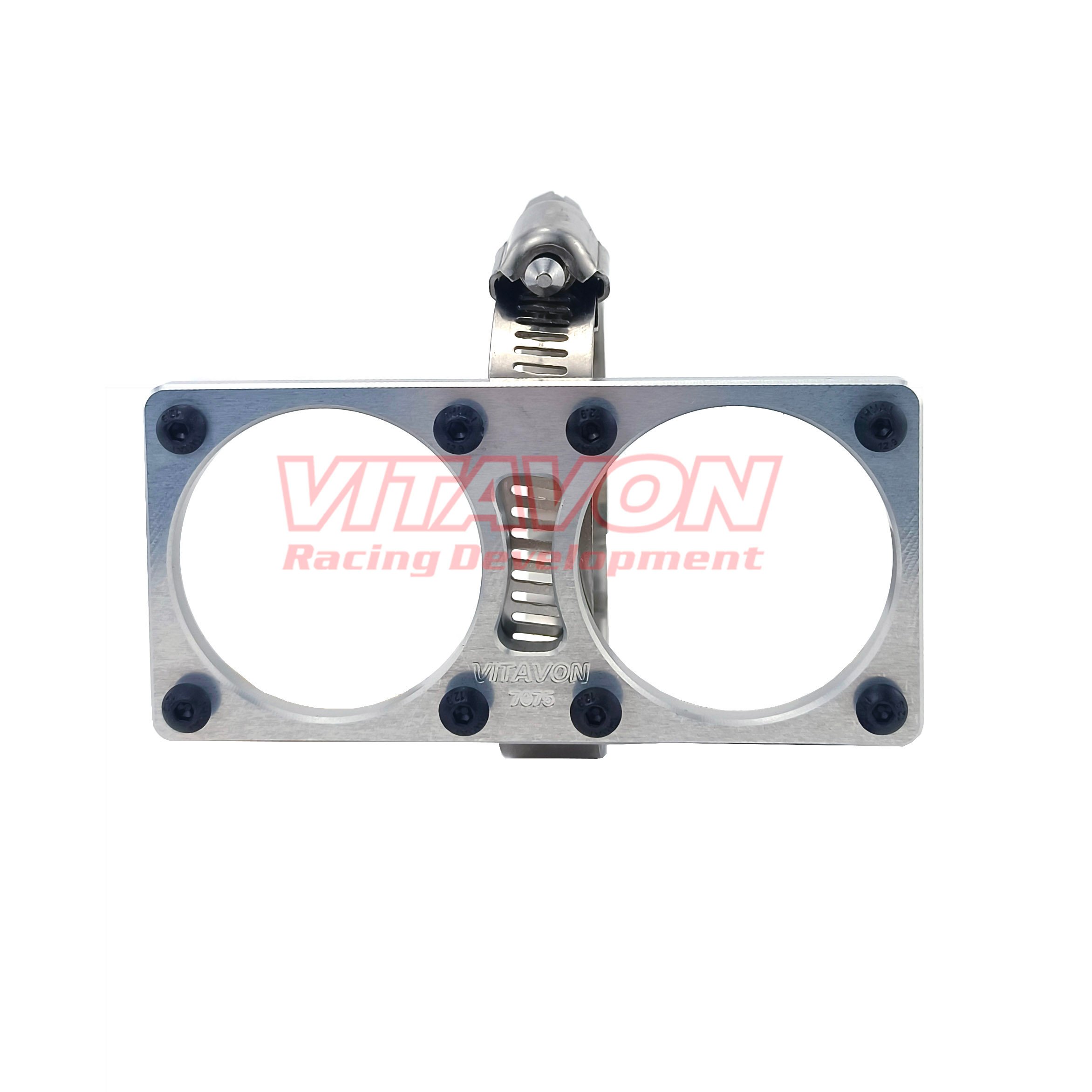 VITAVON CNC Alu7075 Dual 40mm Fan Holder & Belt Lock dia 56-70mm
