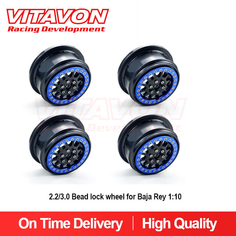 VITAVON CNC Alu Bead Lock Wheel for Losi Baja Rey Baja Rey 2.0 1/10 Laser Nut sells 4pcs