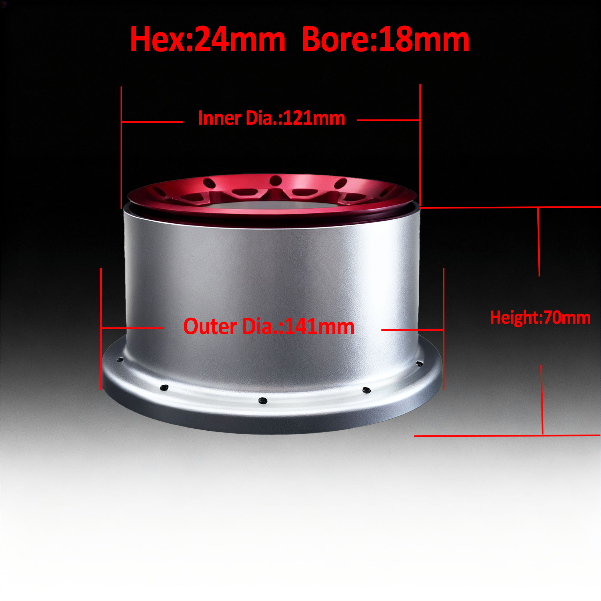 VITAVON CNC Aluminum 1/5 Bead Lock Wheel 70MM Wide For Vekta Losi Baja 5B,DBXL 1/5