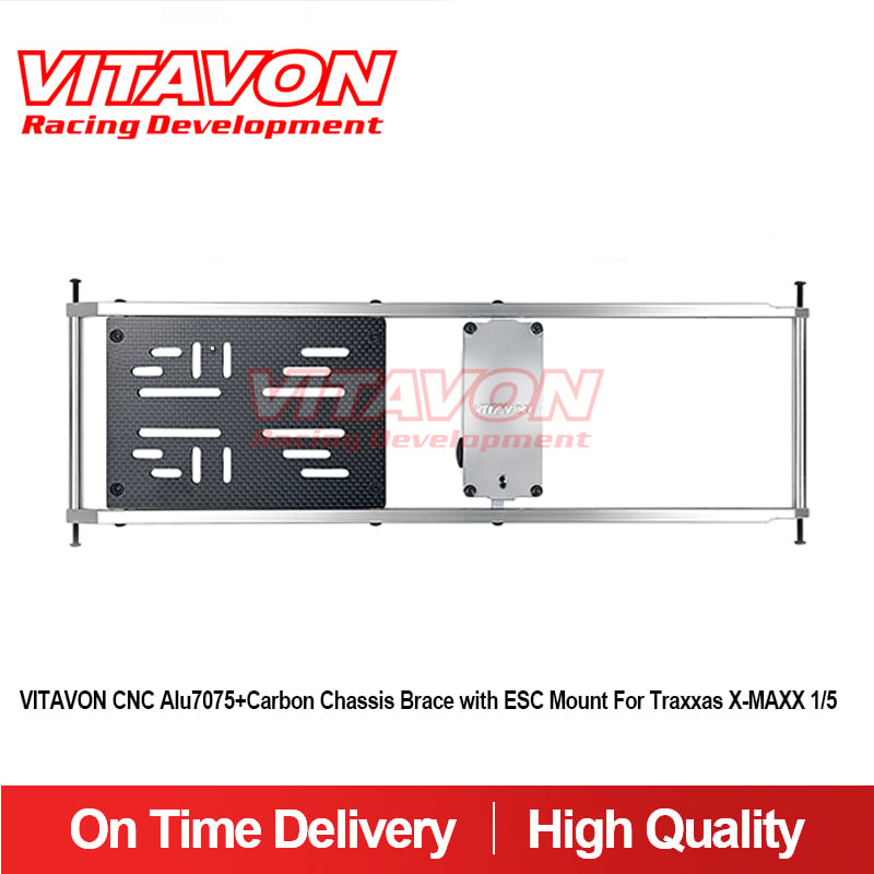 VITAVON CNC Alu7075+Carbon Chassis Brace with ESC Mount For Traxxas X-MAXX 1/5