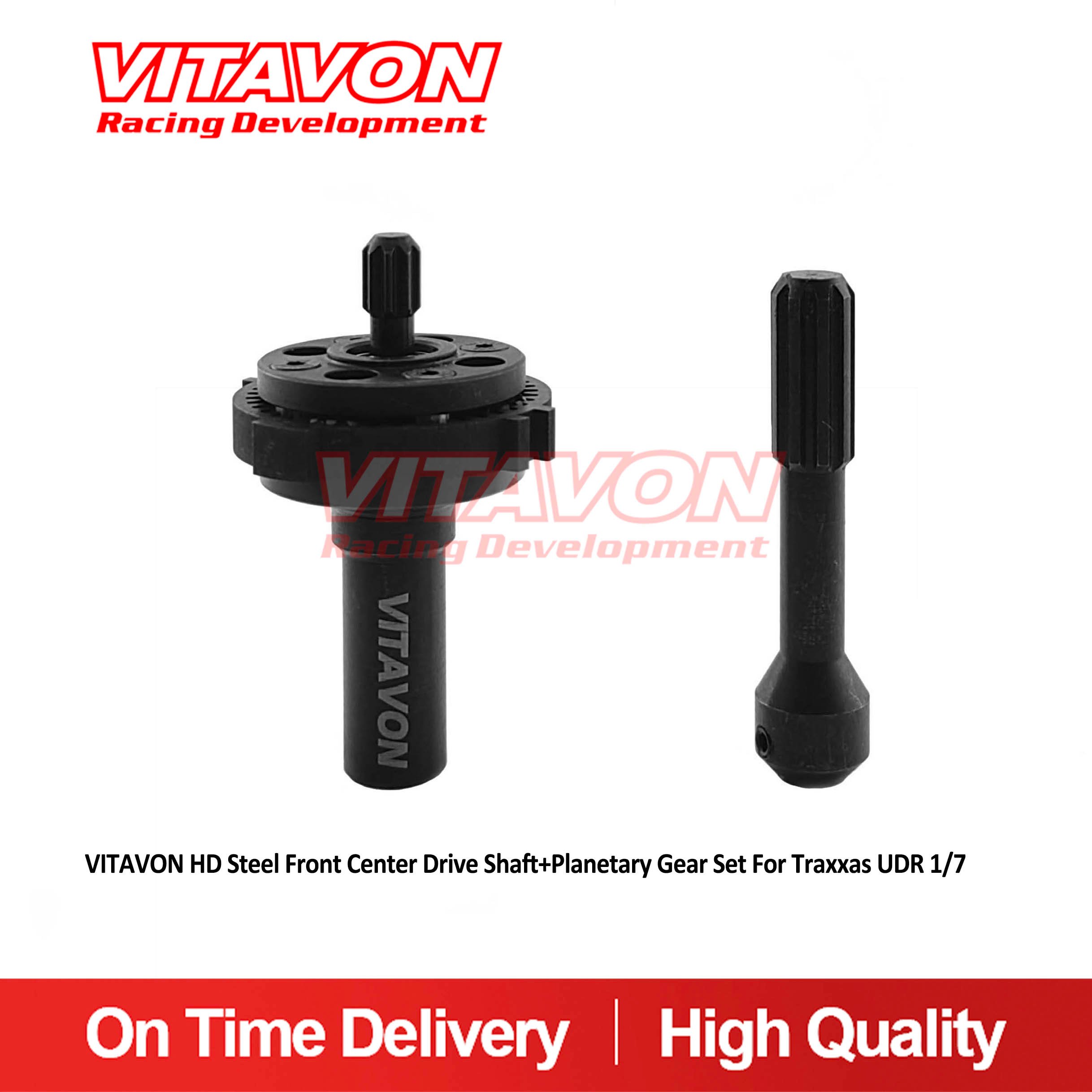 VITAVON HD Steel Front Center Drive Shaft+Planetary Gear Set For Traxxas UDR 1/7