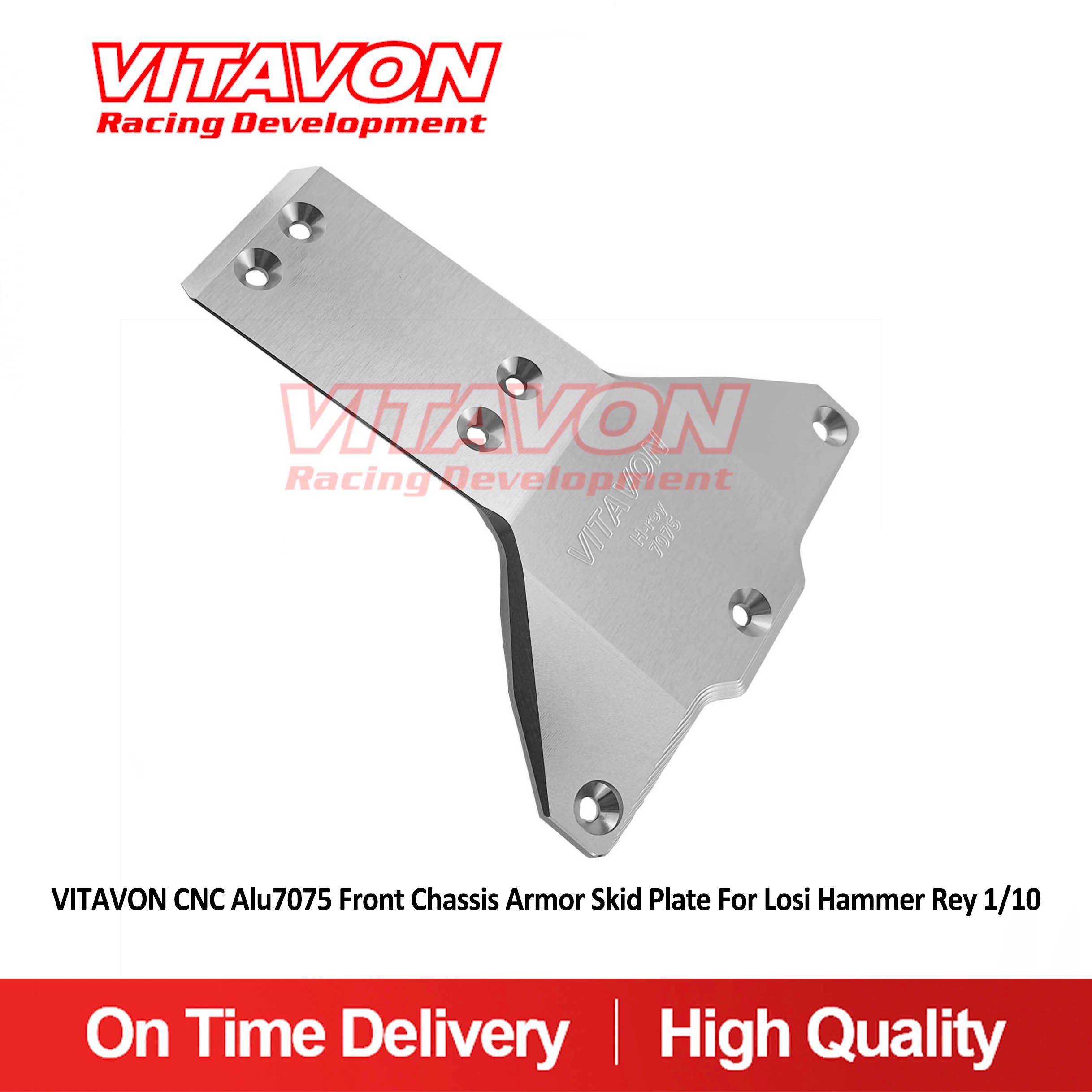 VITAVON CNC Alu7075 Front Chassis Armor Skid Plate For Losi Hammer Rey 1/10