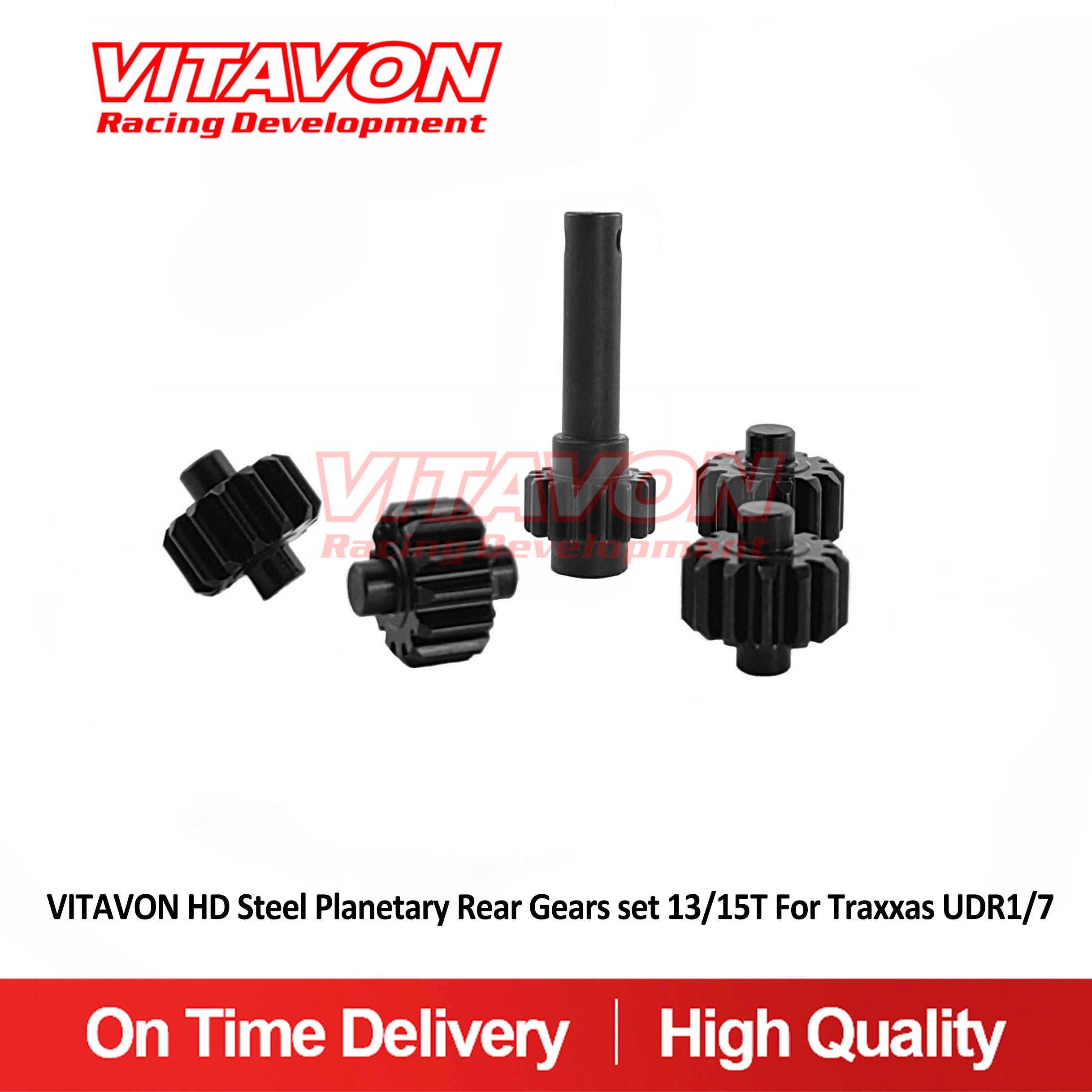 VITAVON HD Steel Planetary Rear Gears set 13/15T For Traxxas UDR1/7
