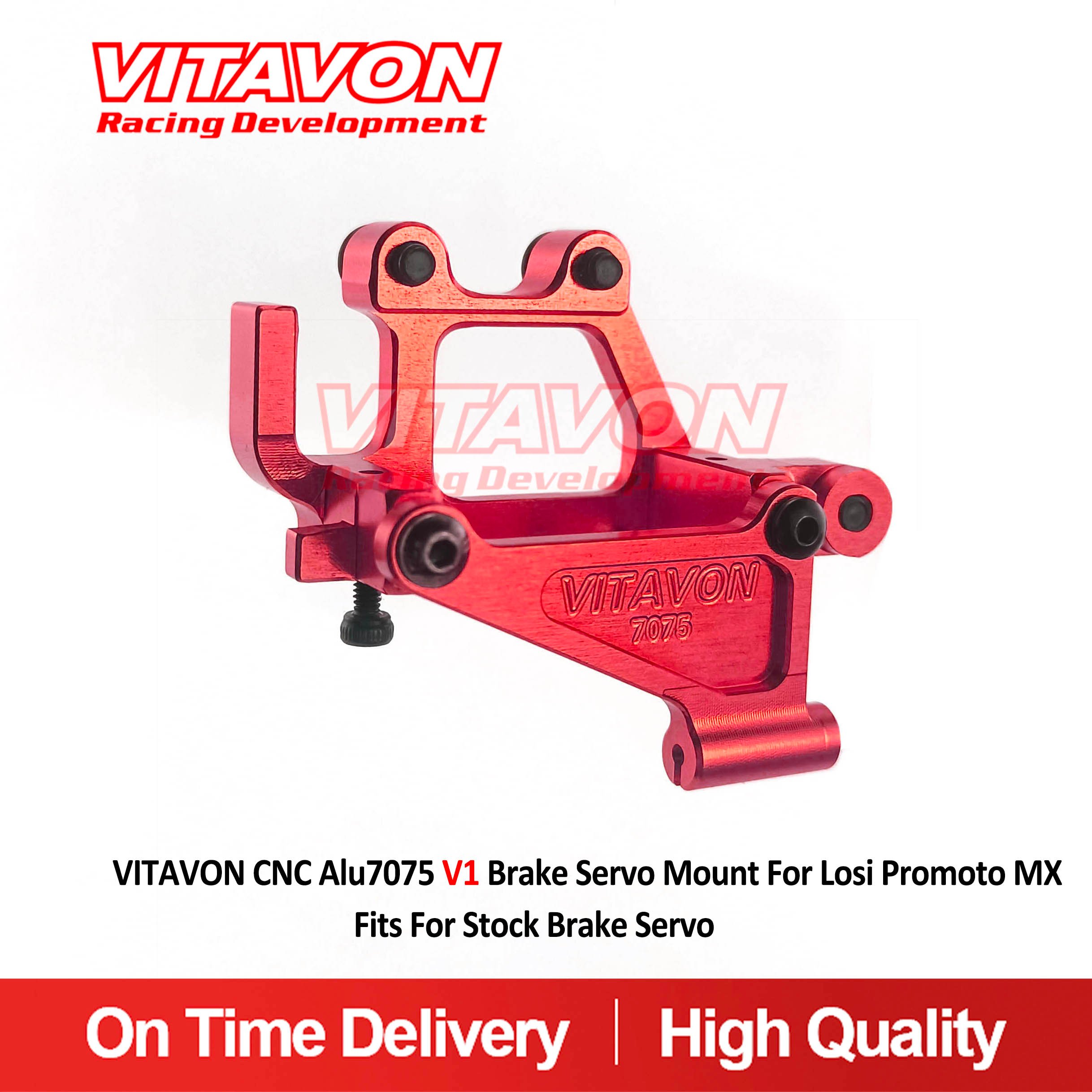 VITAVON CNC Alu7075 V1 Brake Servo Mount For Losi Promoto MX Fits For Stock Brake Servo LOS261013 