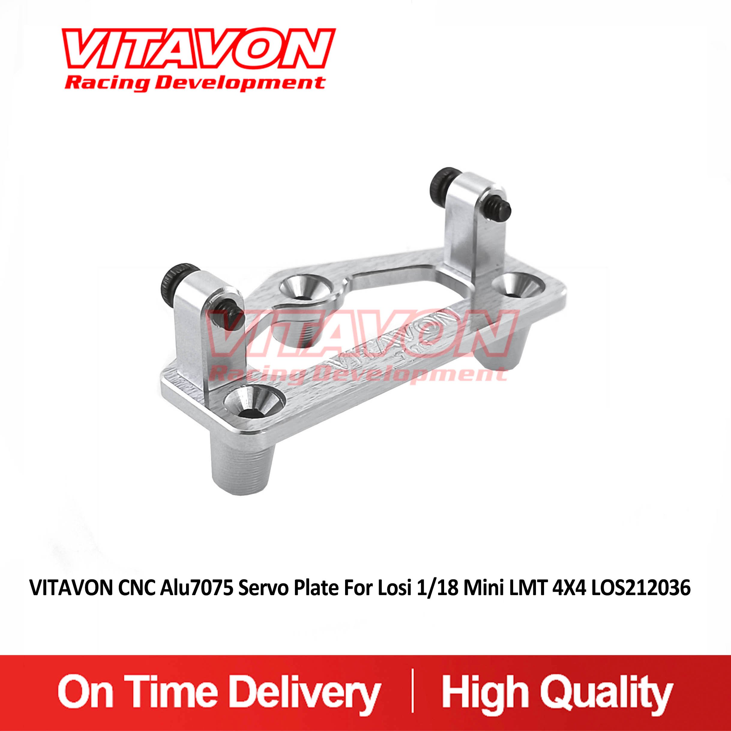 VITAVON CNC Alu7075 Servo Plate For Losi 1/18 Mini LMT 4X4 LOS212036