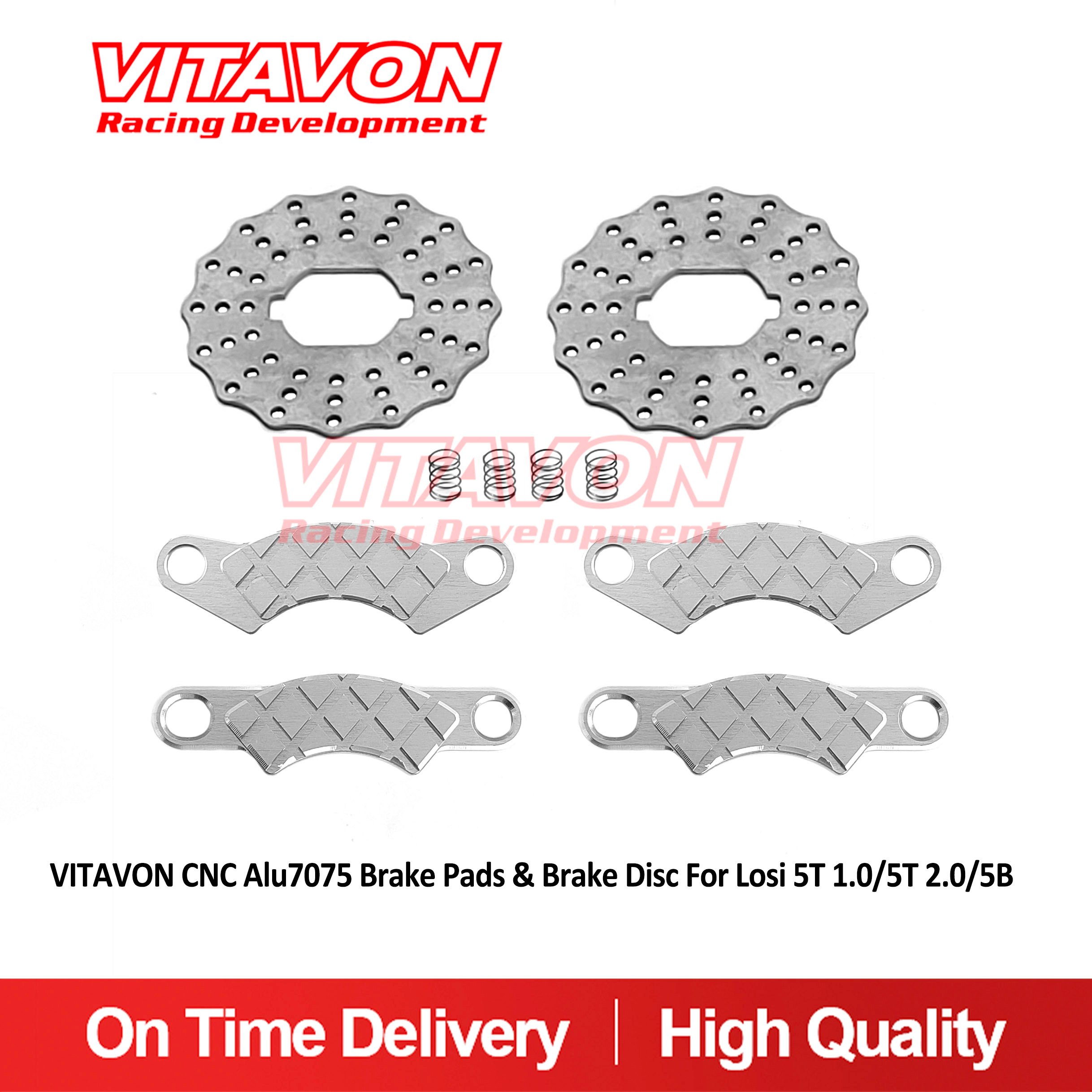 VITAVON CNC Alu7075 Brake Pads & Brake Disc For Losi 5T 1.0/5T 2.0/5B