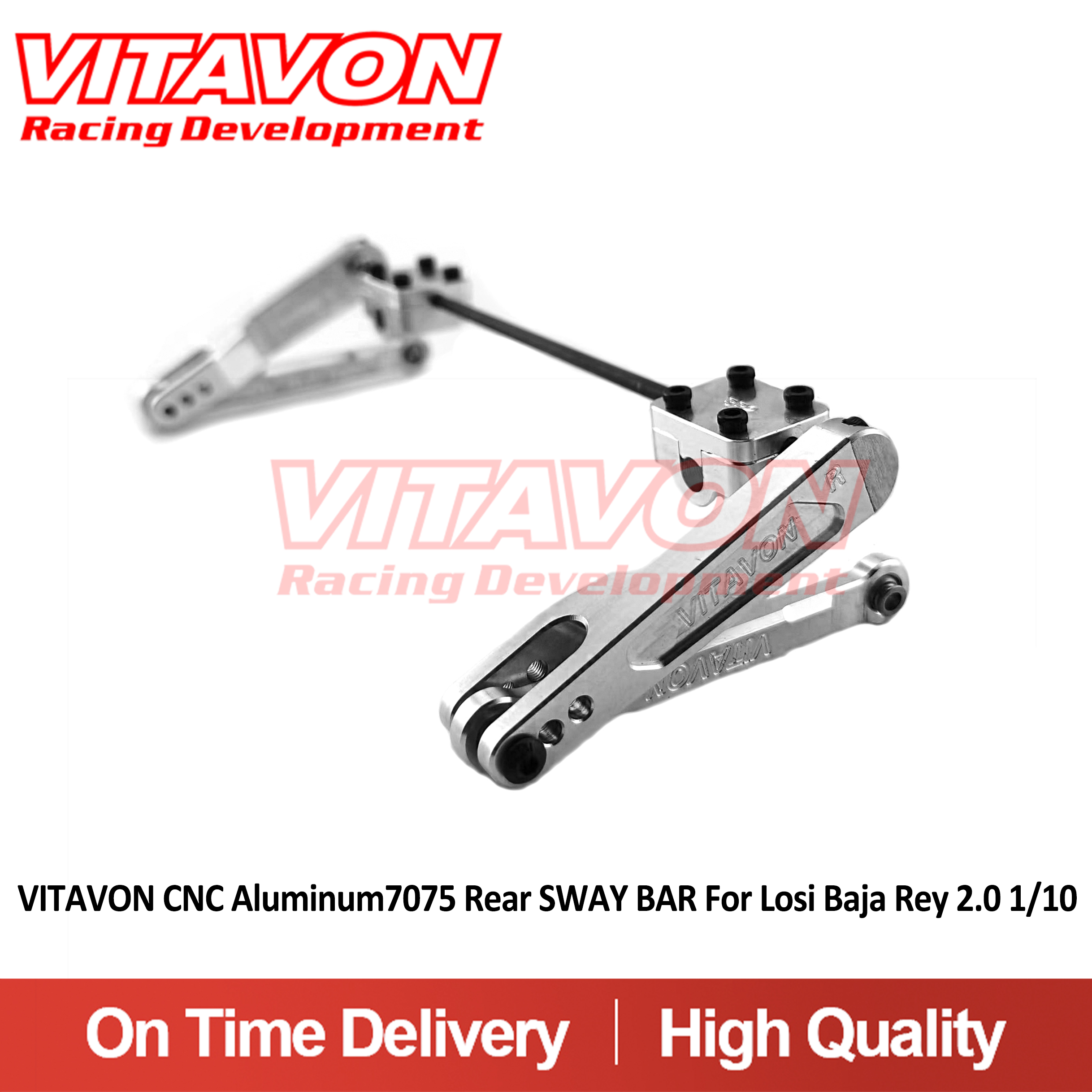 VITAVON CNC Aluminum7075 Rear SWAY BAR For Losi Baja Rey 2.0 1/10