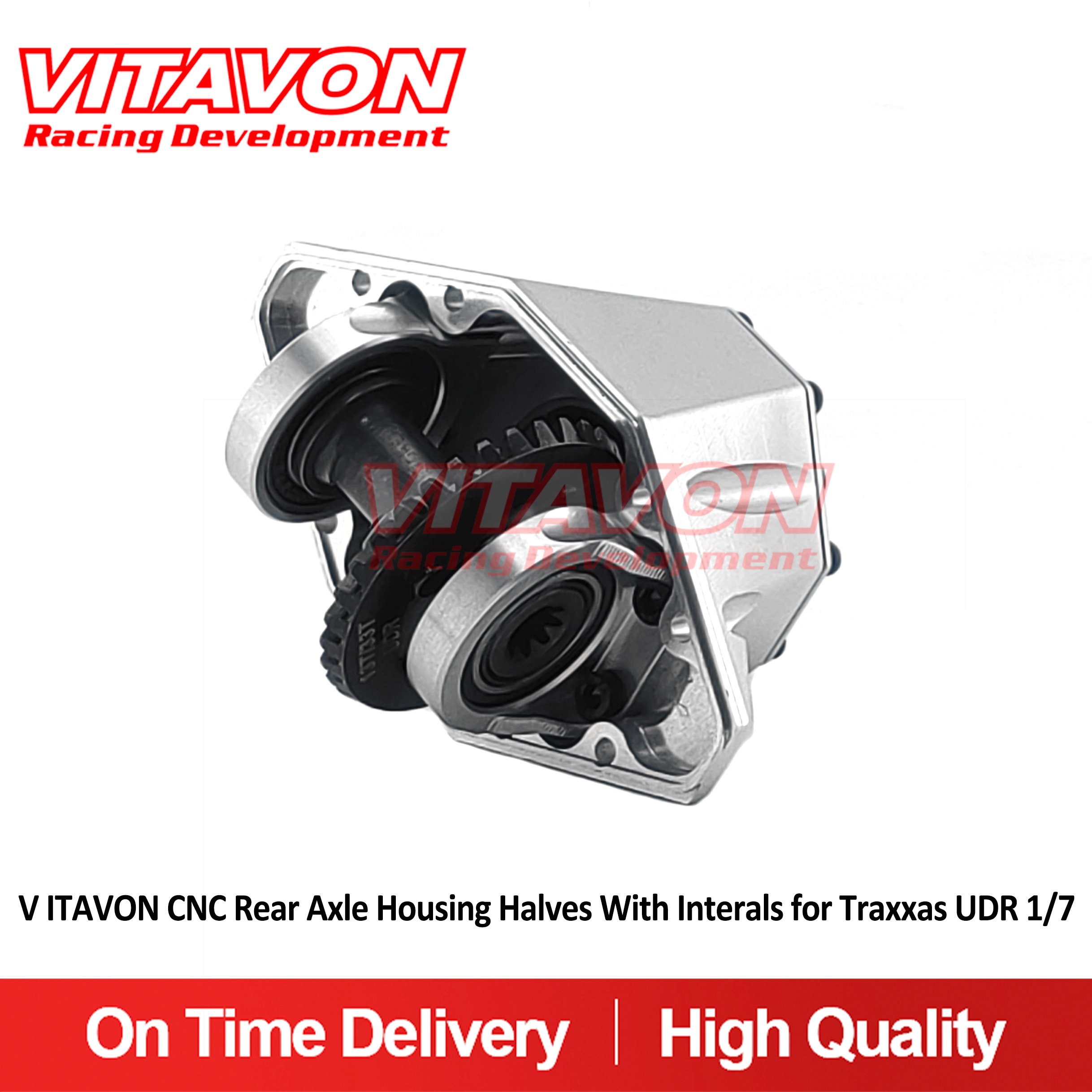 VITAVON CNC Rear Axle Housing Halves With Interals for Traxxas UDR 1/7