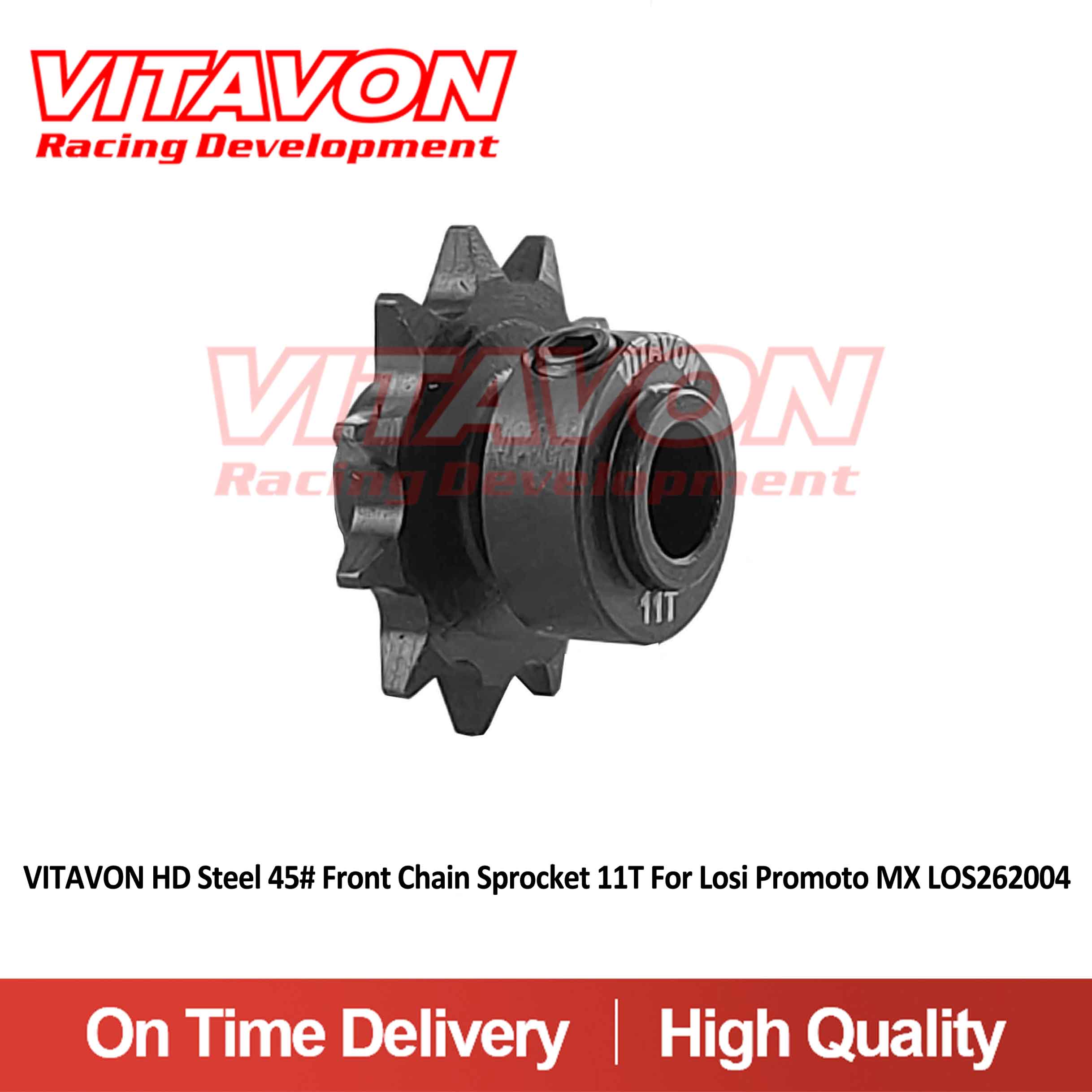 VITAVON HD Steel 45# Front Chain Sprocket 10T/11T For Losi Promoto MX LOS262004