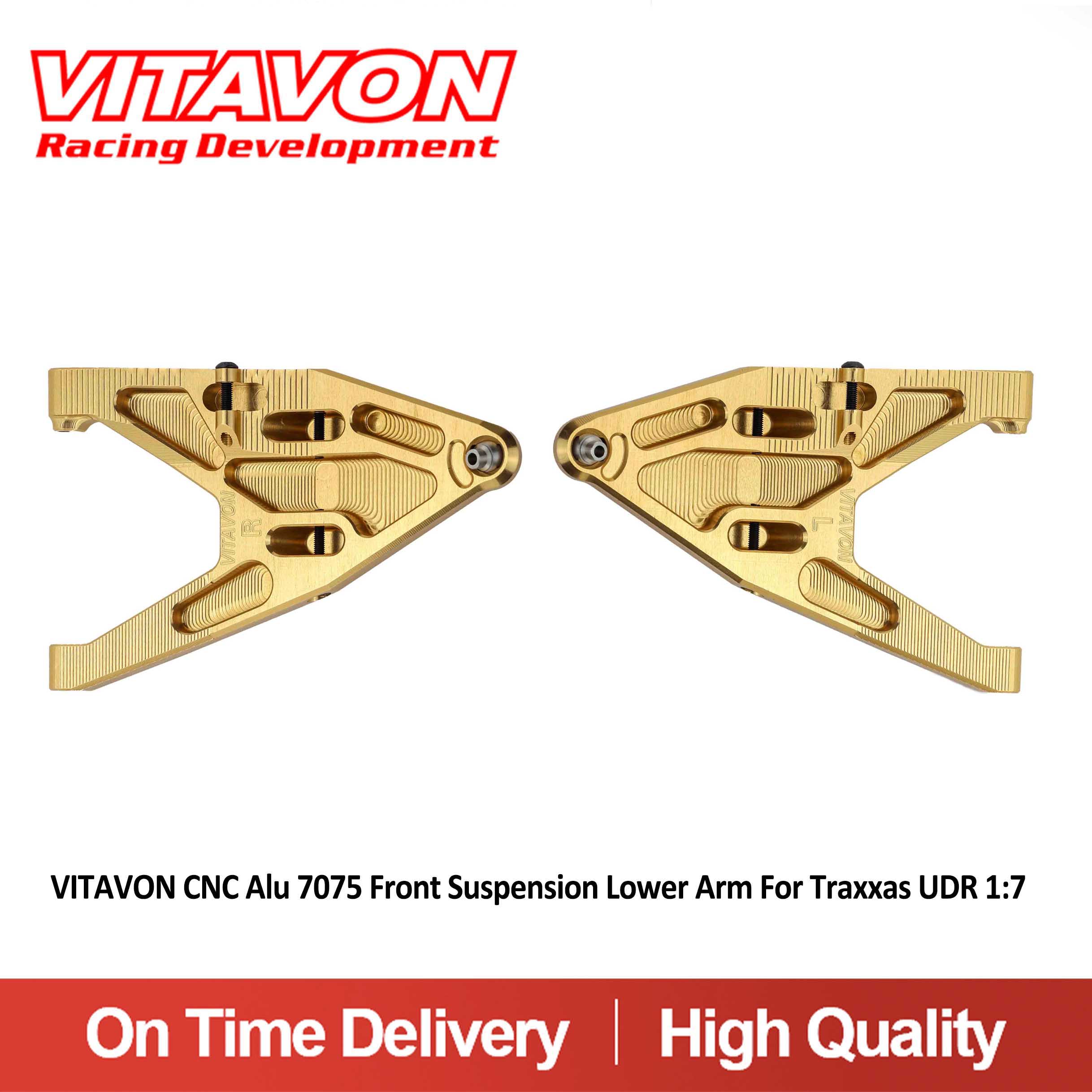 VITAVON CNC Alu 7075 Front Suspension Lower Arm For Traxxas UDR 1:7