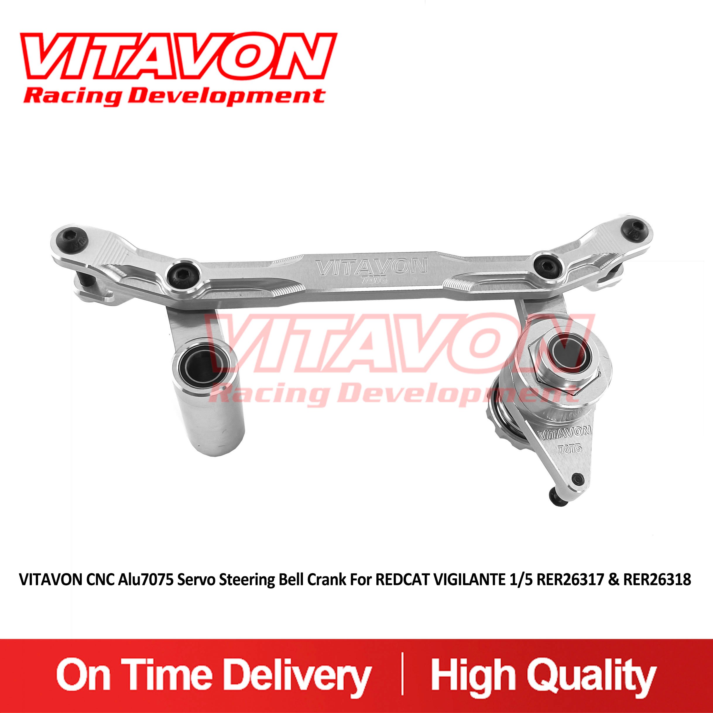 VITAVON CNC Alu7075 Servo Steering Bell Crank For REDCAT VIGILANTE 1/5 RER26317 & RER26318
