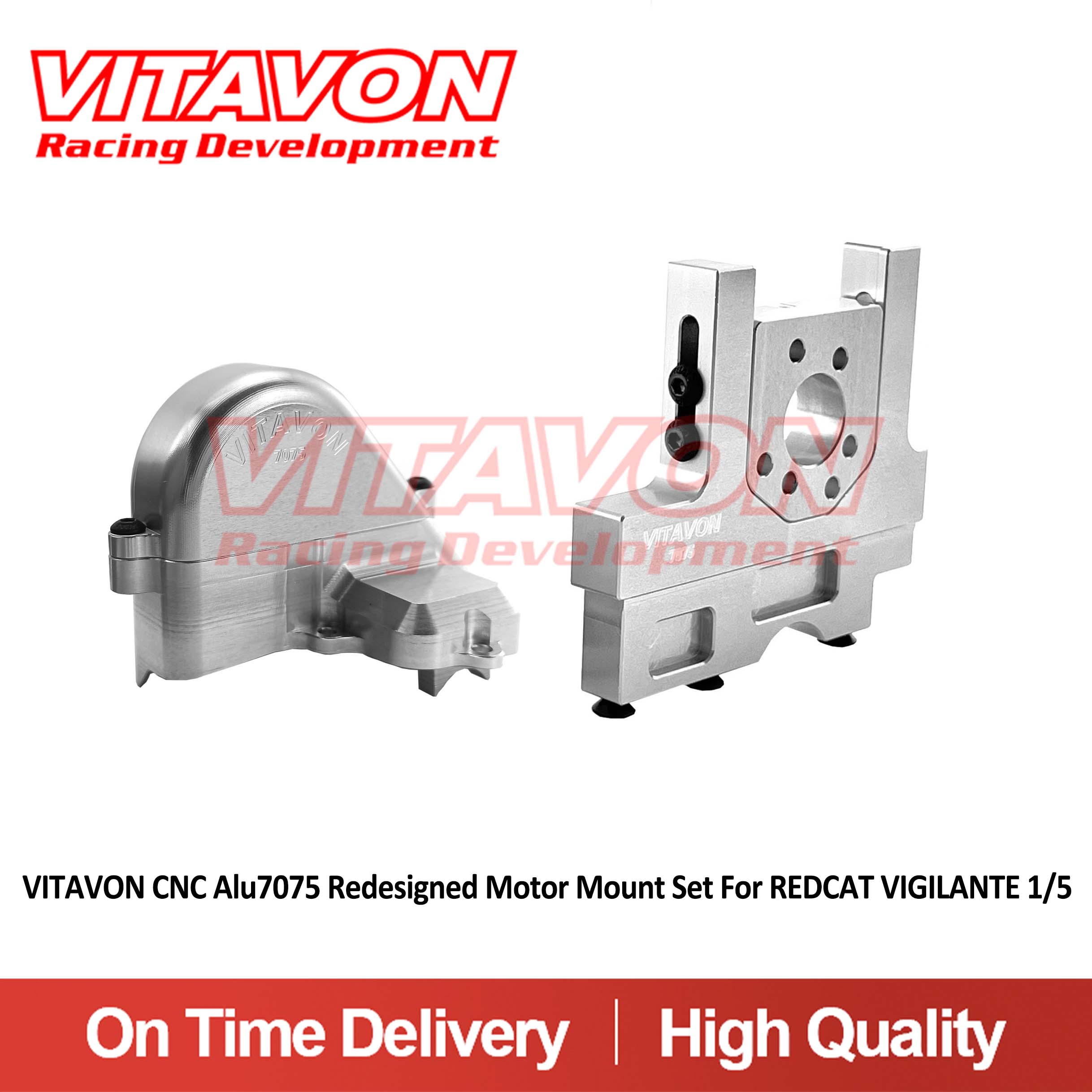 VITAVON CNC Alu7075 Redesigned Motor Mount Set For REDCAT VIGILANTE 1/5