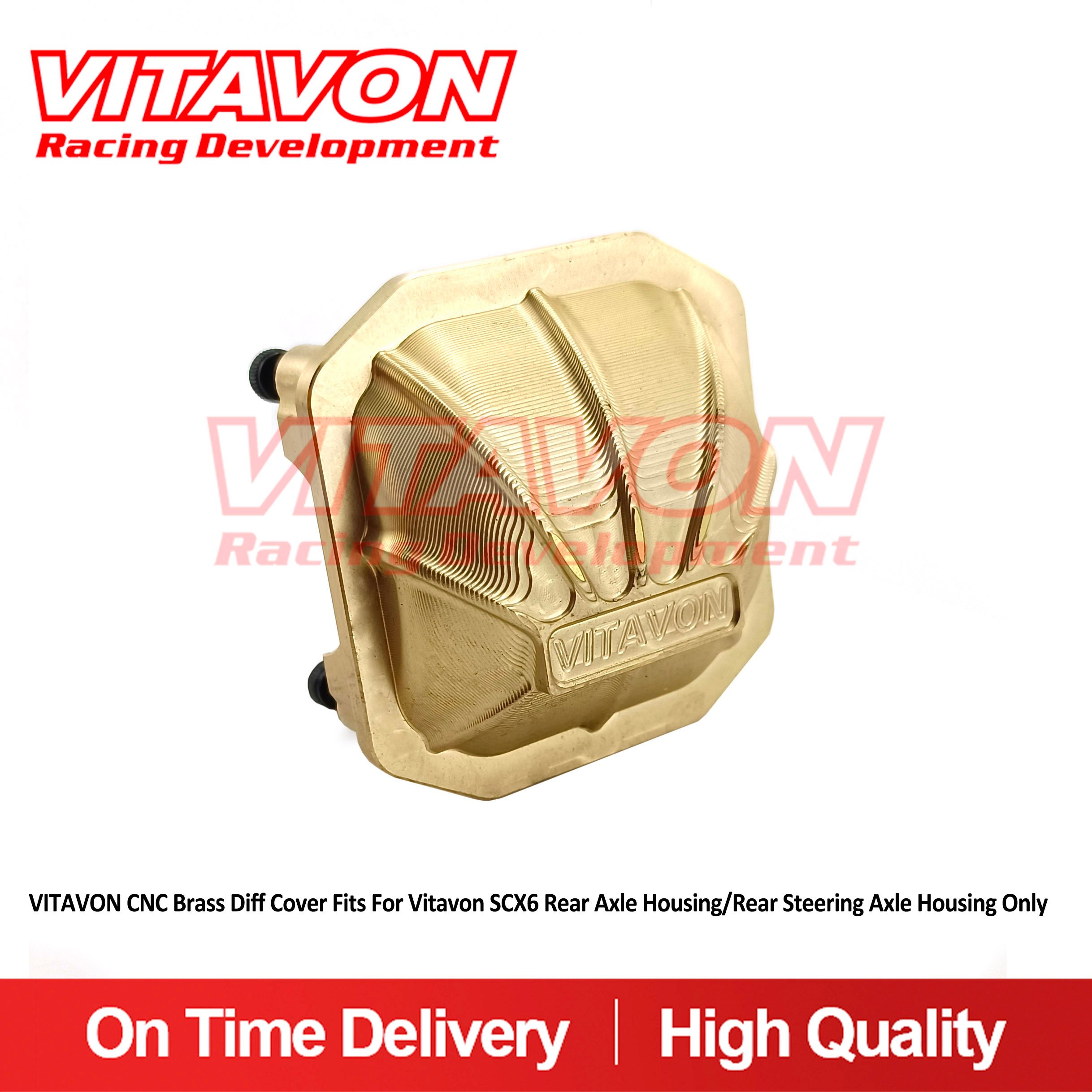 VITAVON CNC Brass Diff Cover Fits For Vitavon SCX6 Rear Axle Housing/Rear Steering Axle Housing Only