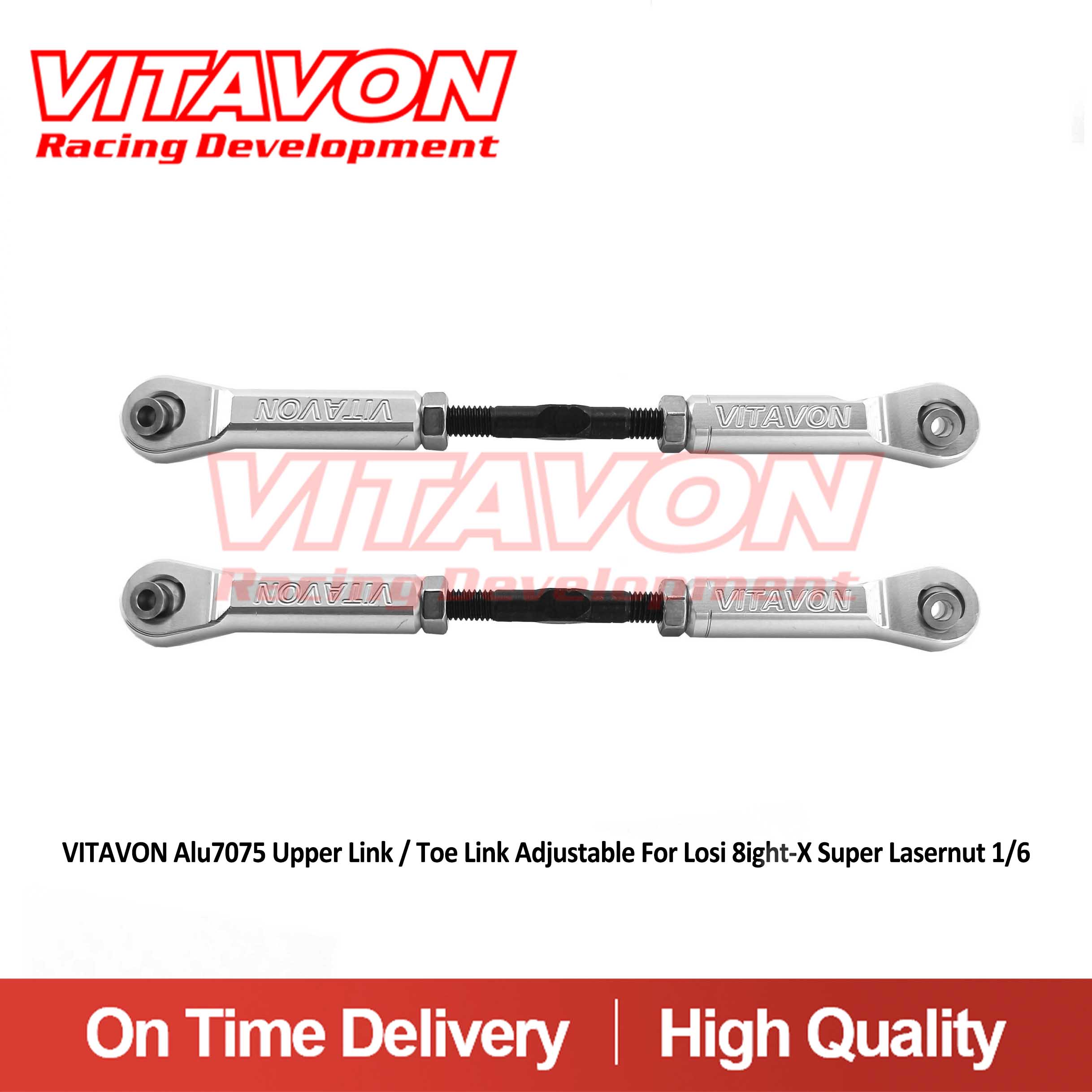 VITAVON Alu7075 Upper Link / Toe Link Adjustable For Losi 8ight-X Super Lasernut 1/6