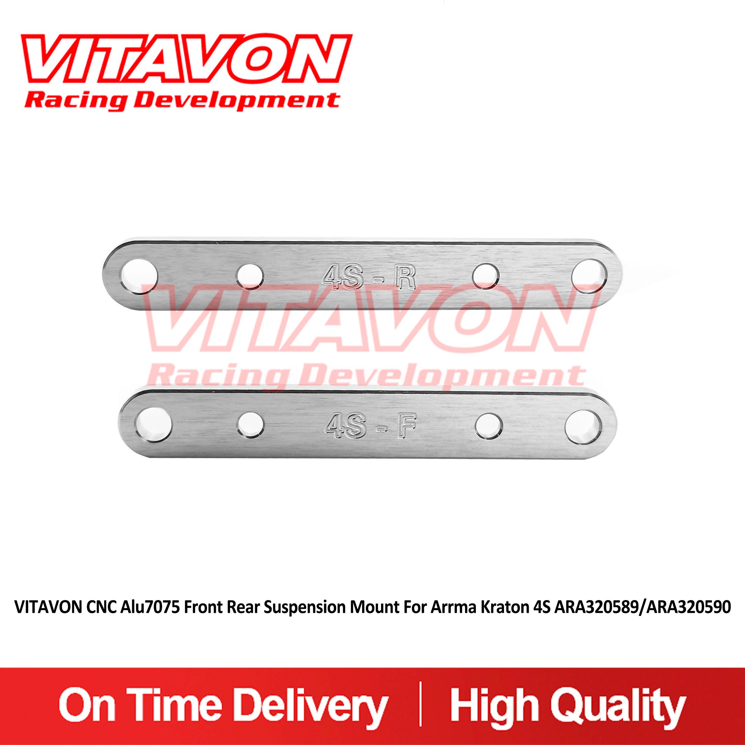VITAVON CNC Alu7075 Front Rear Suspension Mount For Arrma Kraton 4S ARA320589/ARA320590