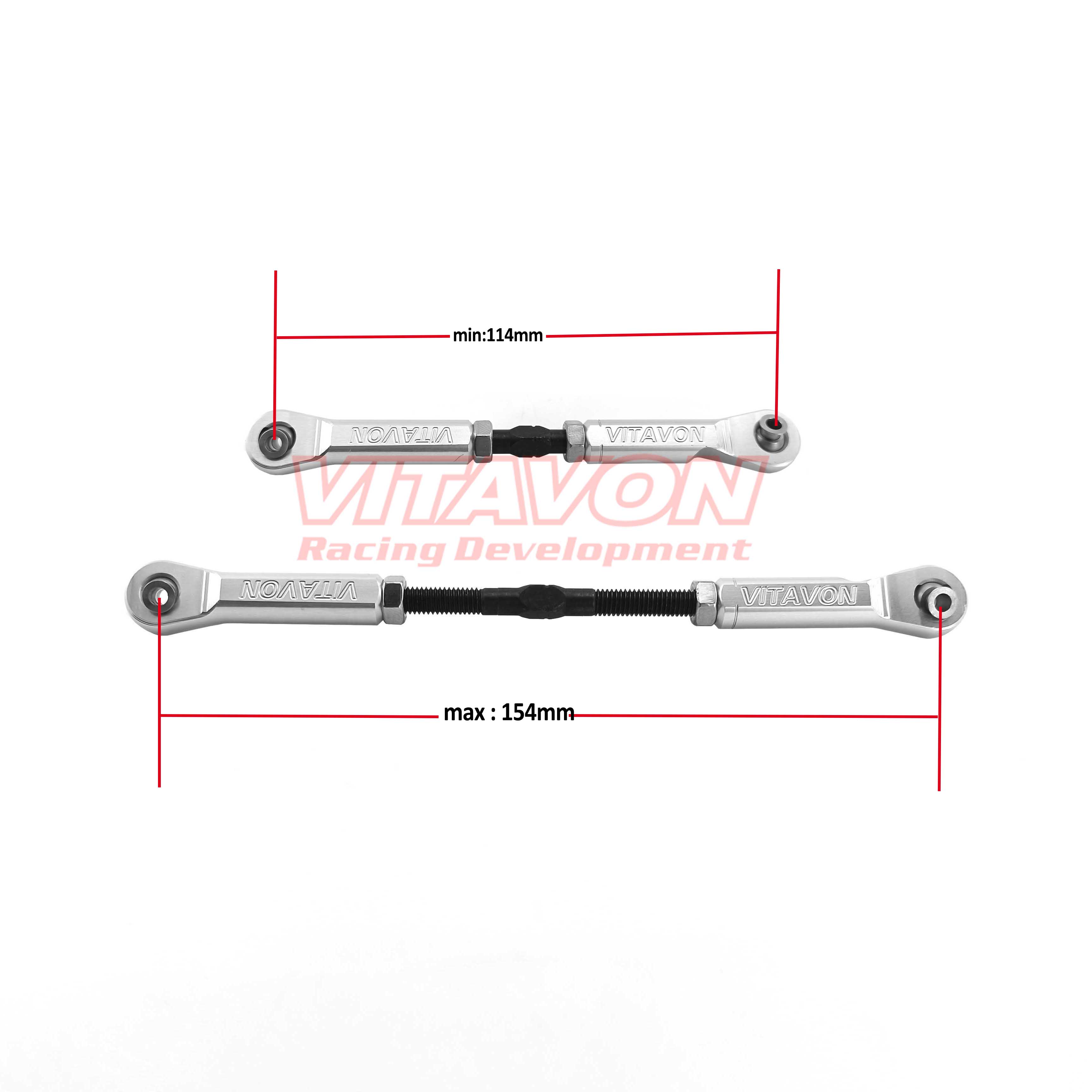 VITAVON Alu7075 Upper Link / Toe Link Adjustable For Losi 8ight-X Super Lasernut 1/6