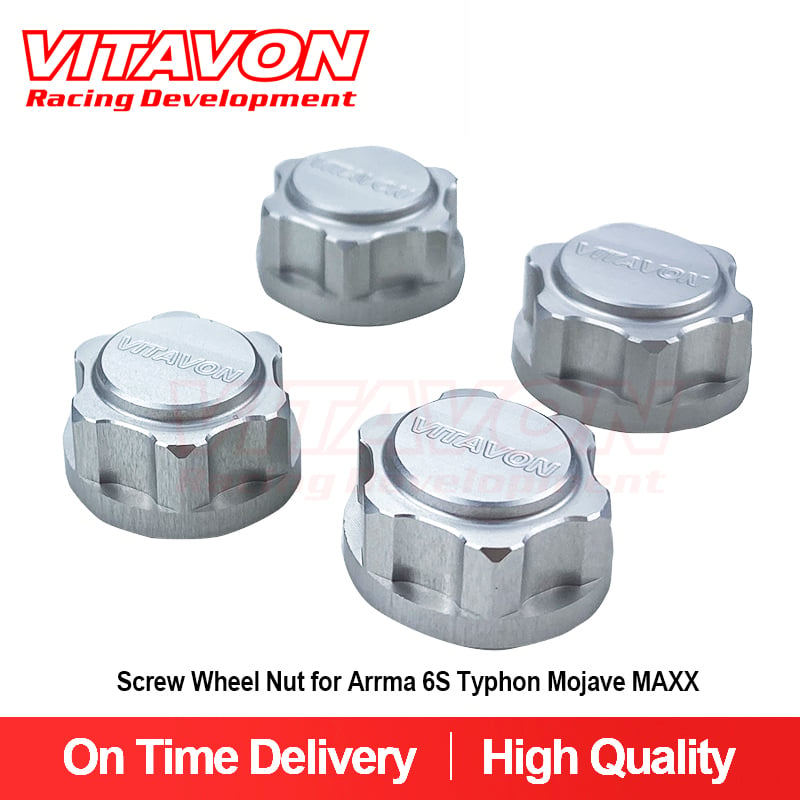 VITAVON Wheel Nut M12*1.0mm Thread For Arrma 6S Losi 8ight-X Super Lasernut 1/6