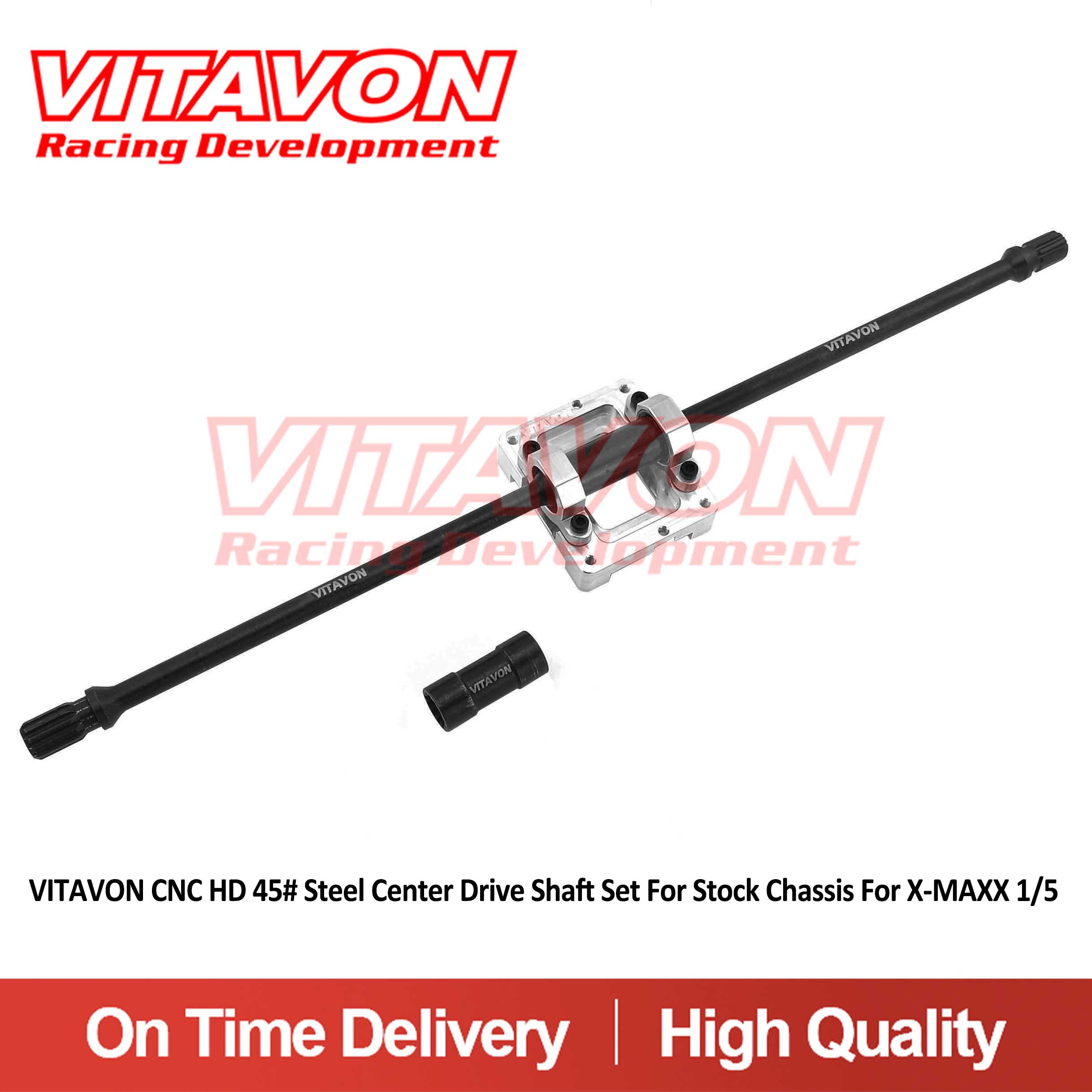 VITAVON CNC HD 45# Steel Center Drive Shaft set for Stock Chassis For X-MAXX 1/5